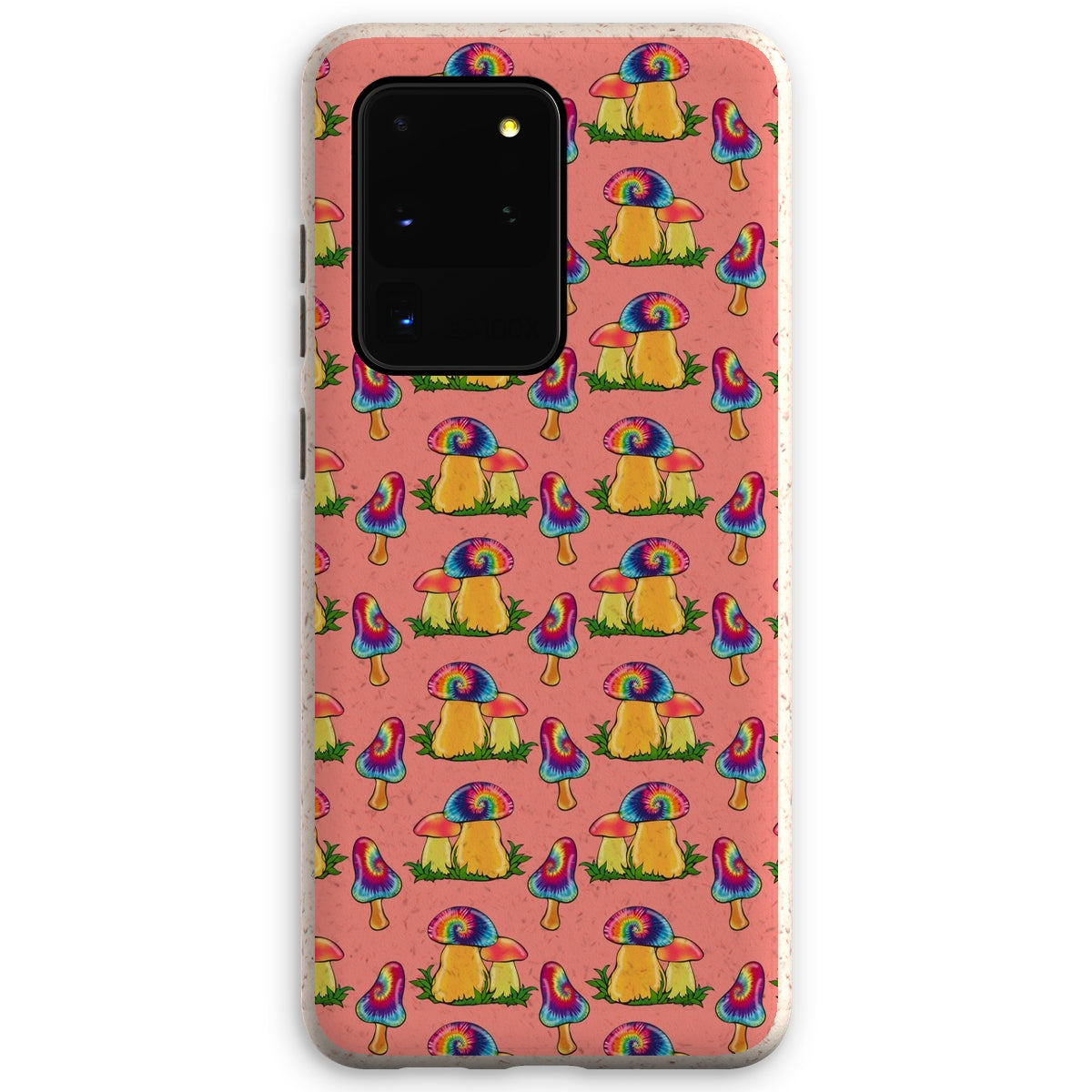 Retro Mushroom Pattern - Pink Eco Phone Case