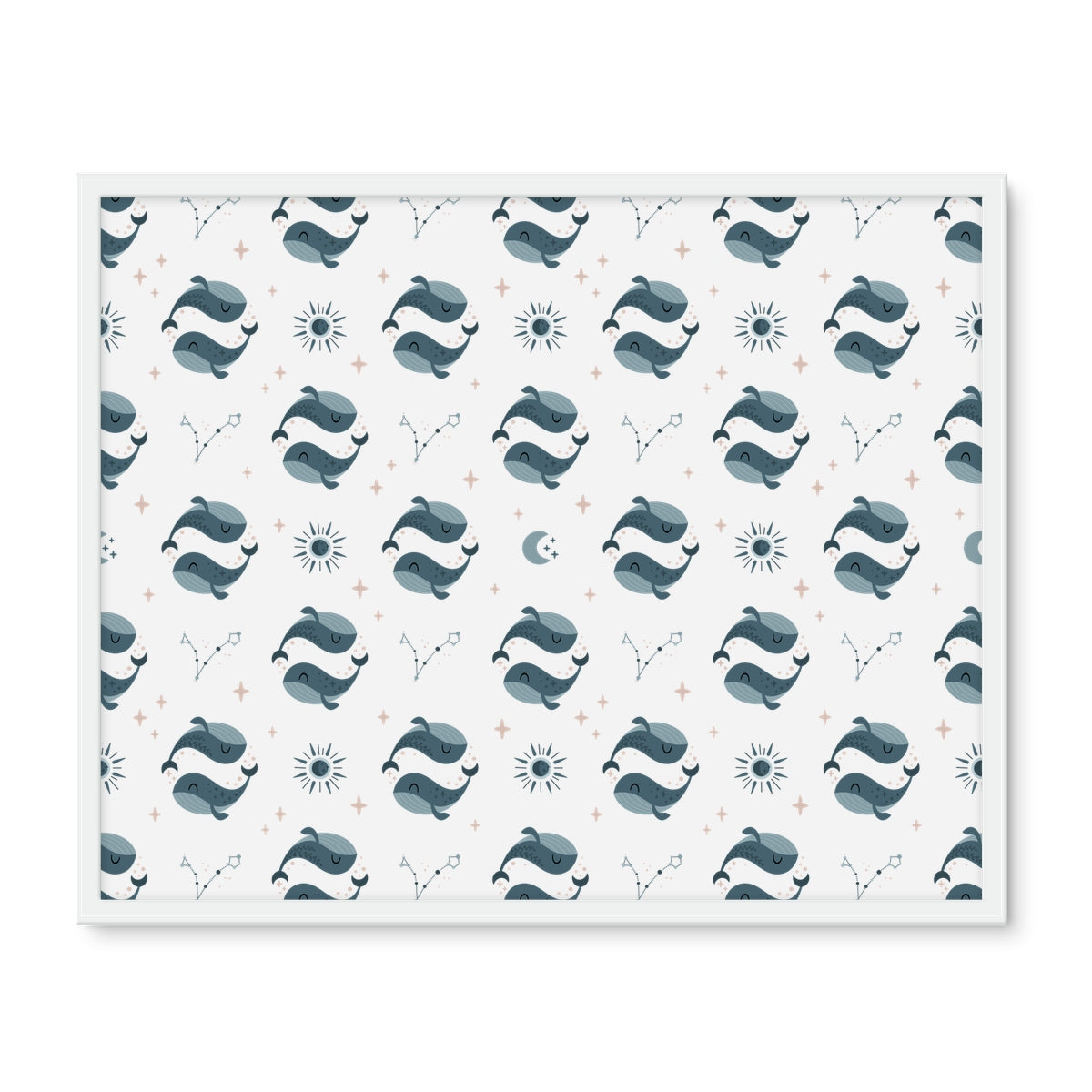 Pisces Pattern Framed Photo Tile