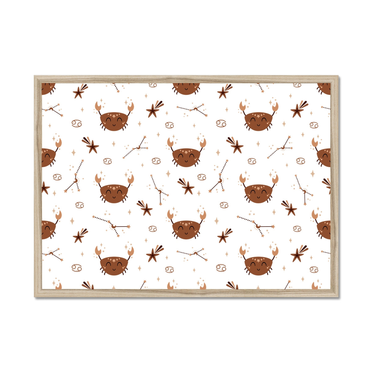 Cancer Pattern Framed Print