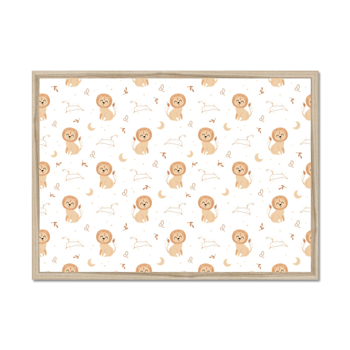 Leo Pattern Framed Print