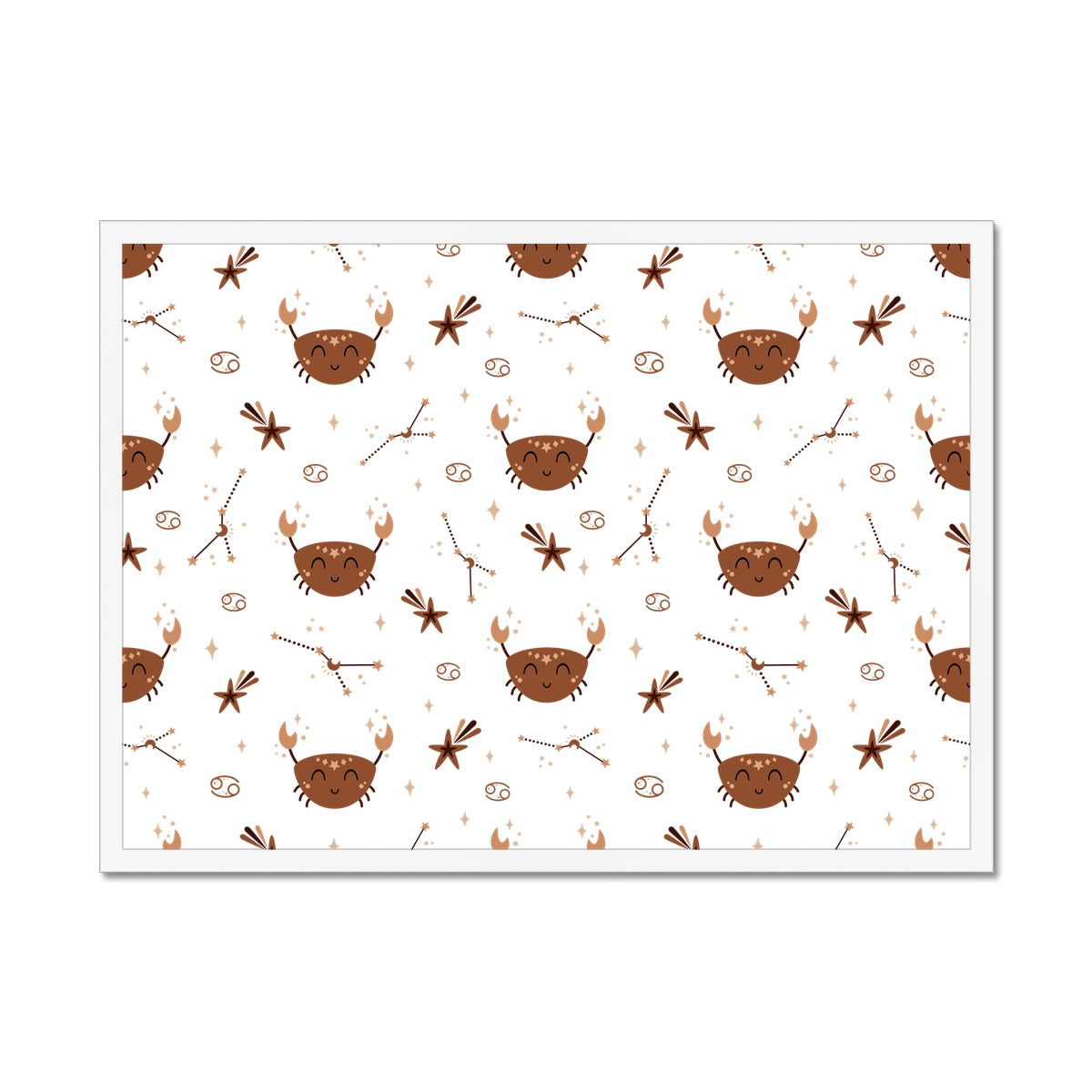 Cancer Pattern Framed Print