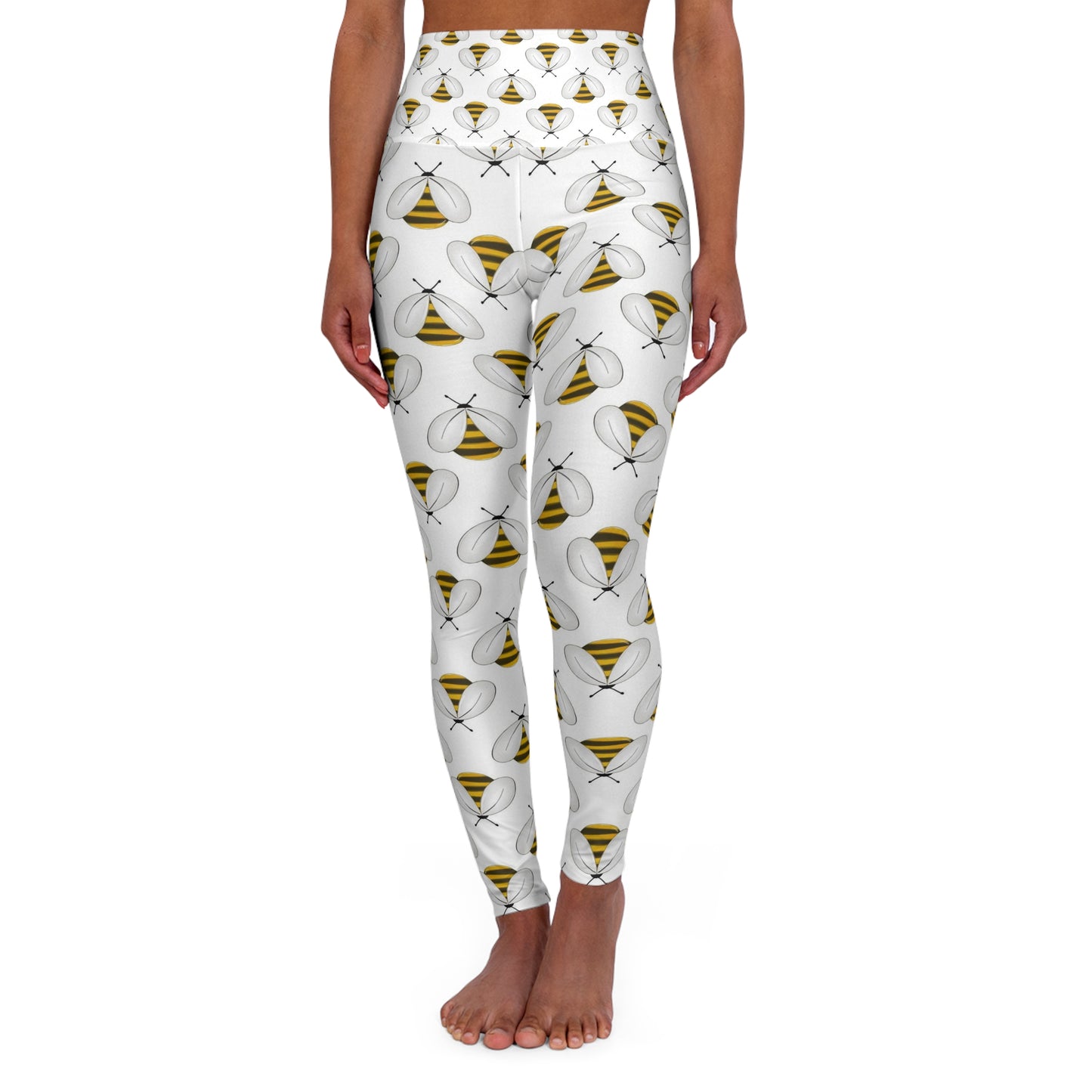 Bees High Waisted Yoga Leggings