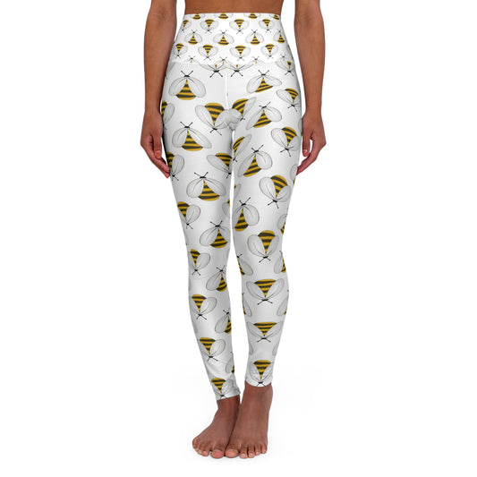 Bees High Waisted Yoga Leggings