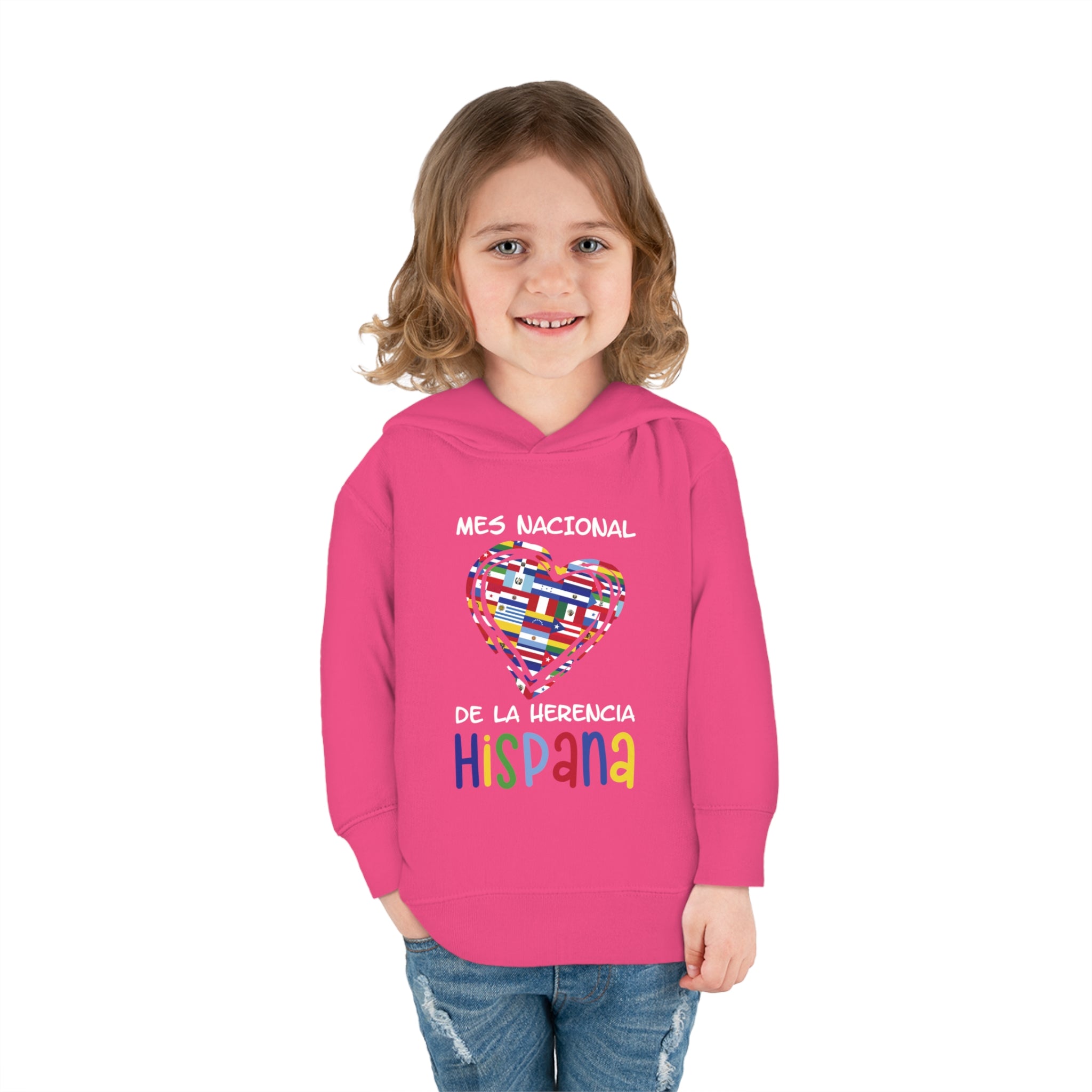Mes Nacional Heart - Hispanic Heritage Month Toddler Hoodie