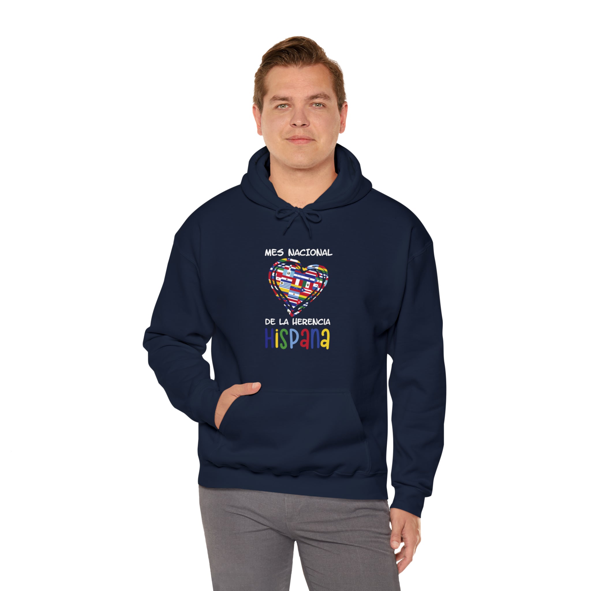 Mes Nacional Heart - Hispanic Heritage Month Unisex Hoodie
