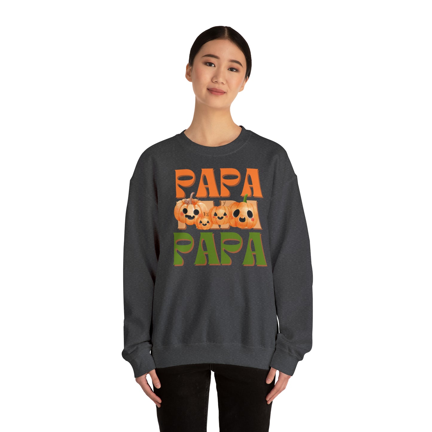 Papa Pumpkin Unisex Heavy Blend™ Crewneck Sweatshirt