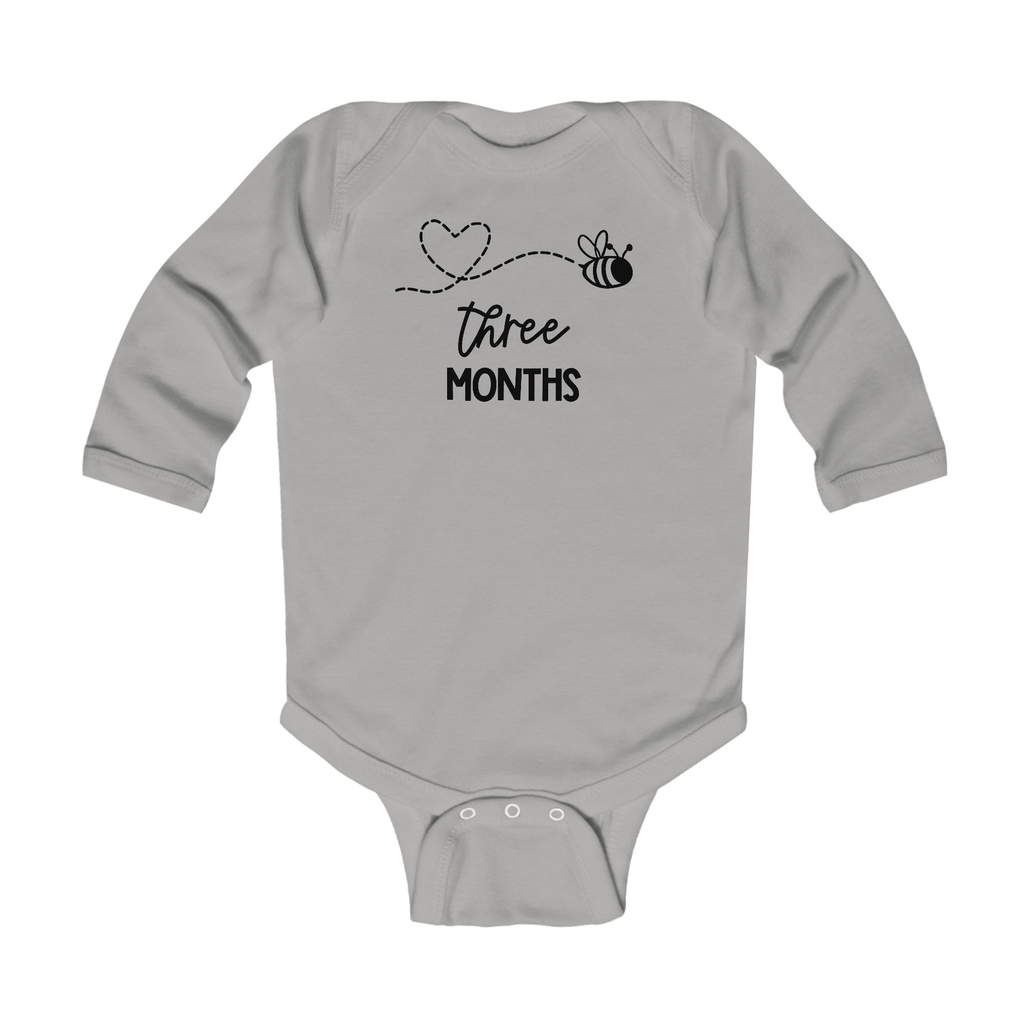Three Months, Three Months Old, Month Milestones, Baby Milestones, Infant Long Sleeve Bodysuit