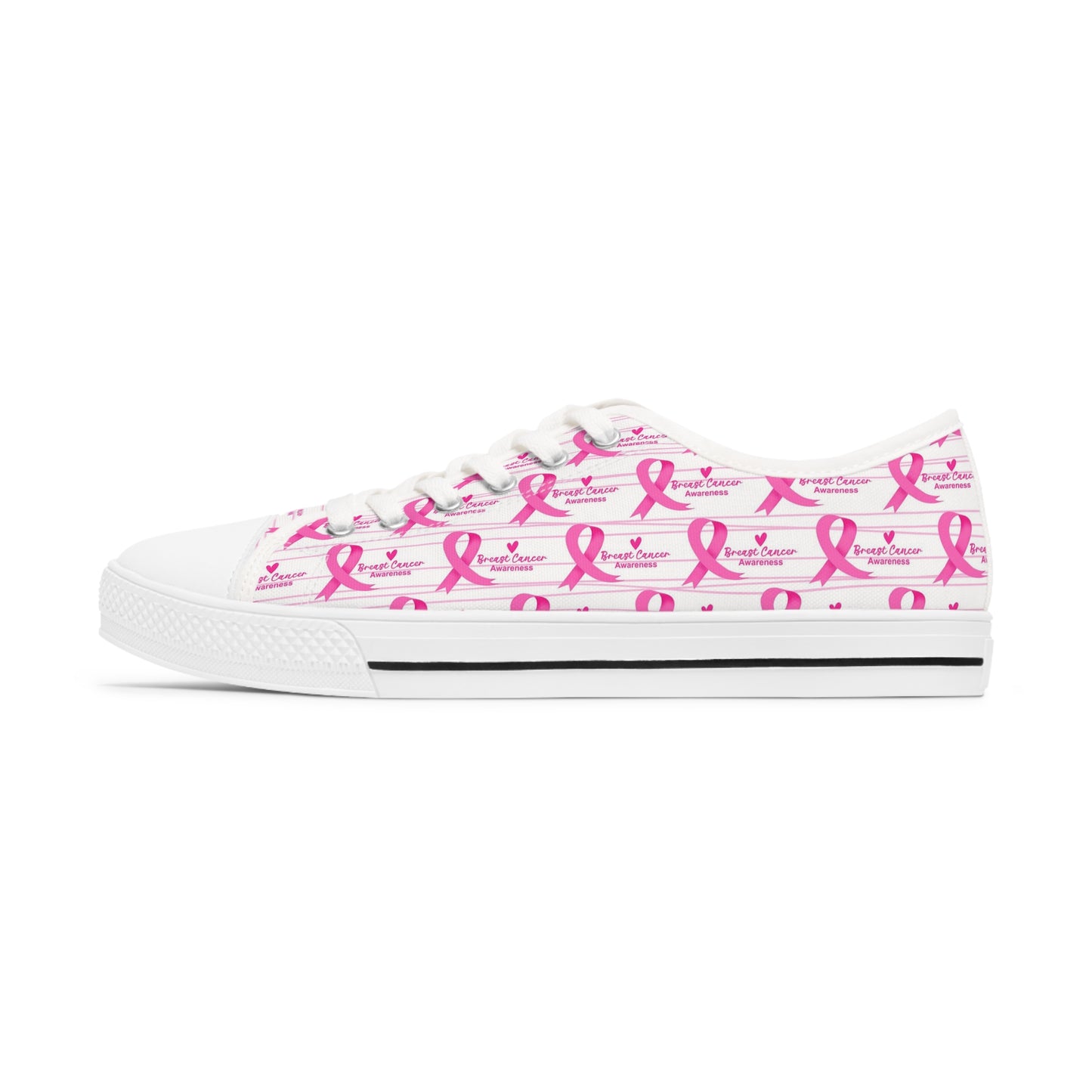 Breast Cancer Awareness Women's Low Top Sneakers