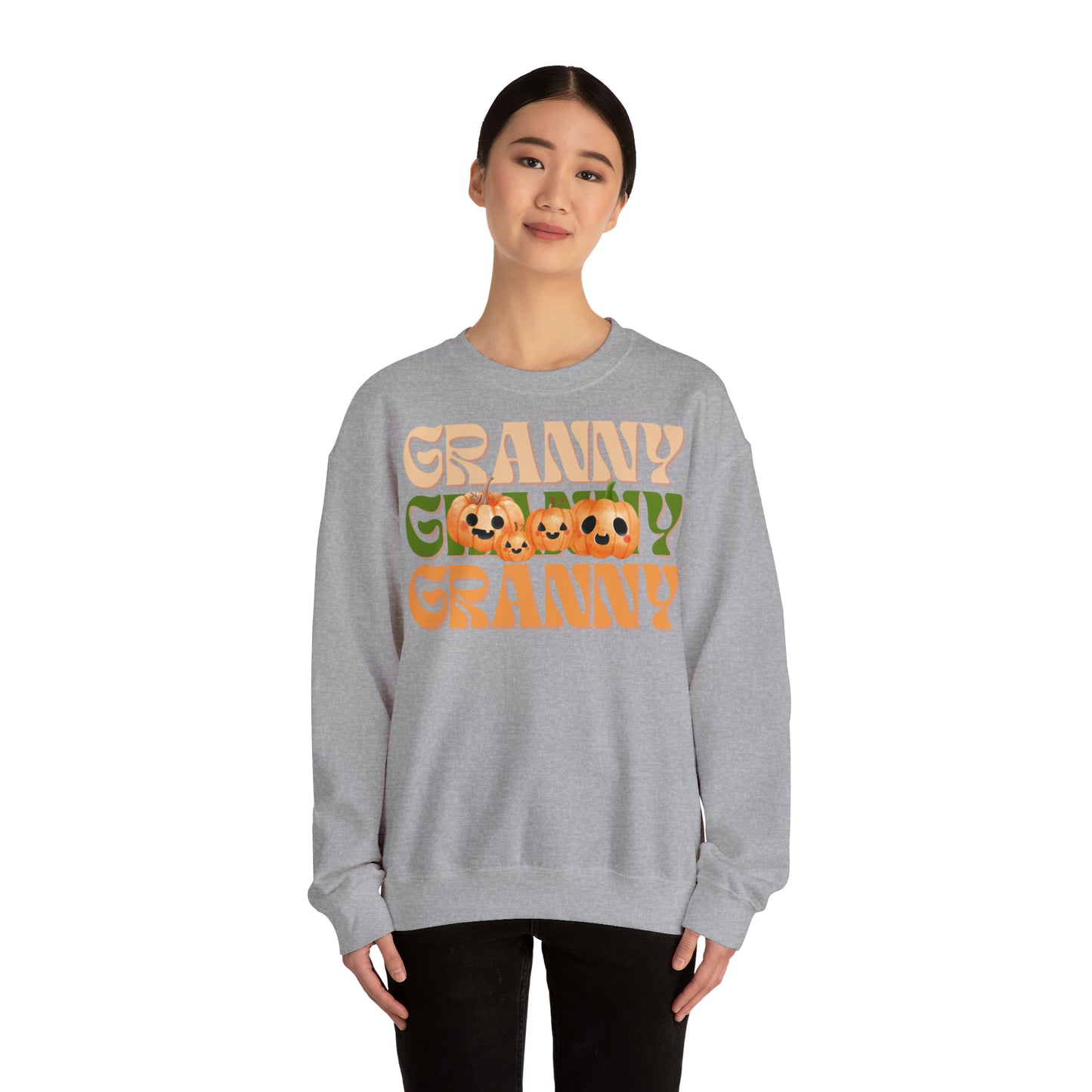 Granny Pumpkin Unisex Heavy Blend™ Crewneck Sweatshirt