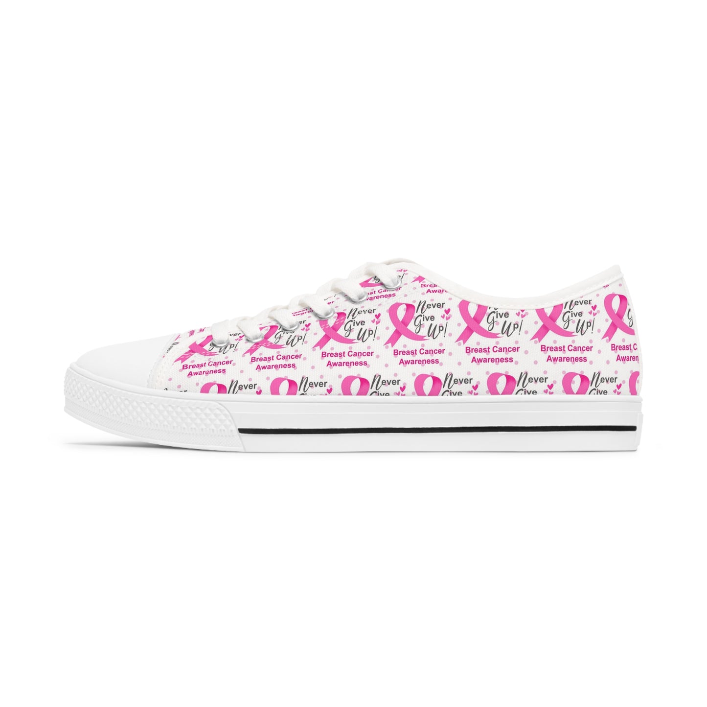 Breast Cancer Awareness Women's Low Top Sneakers