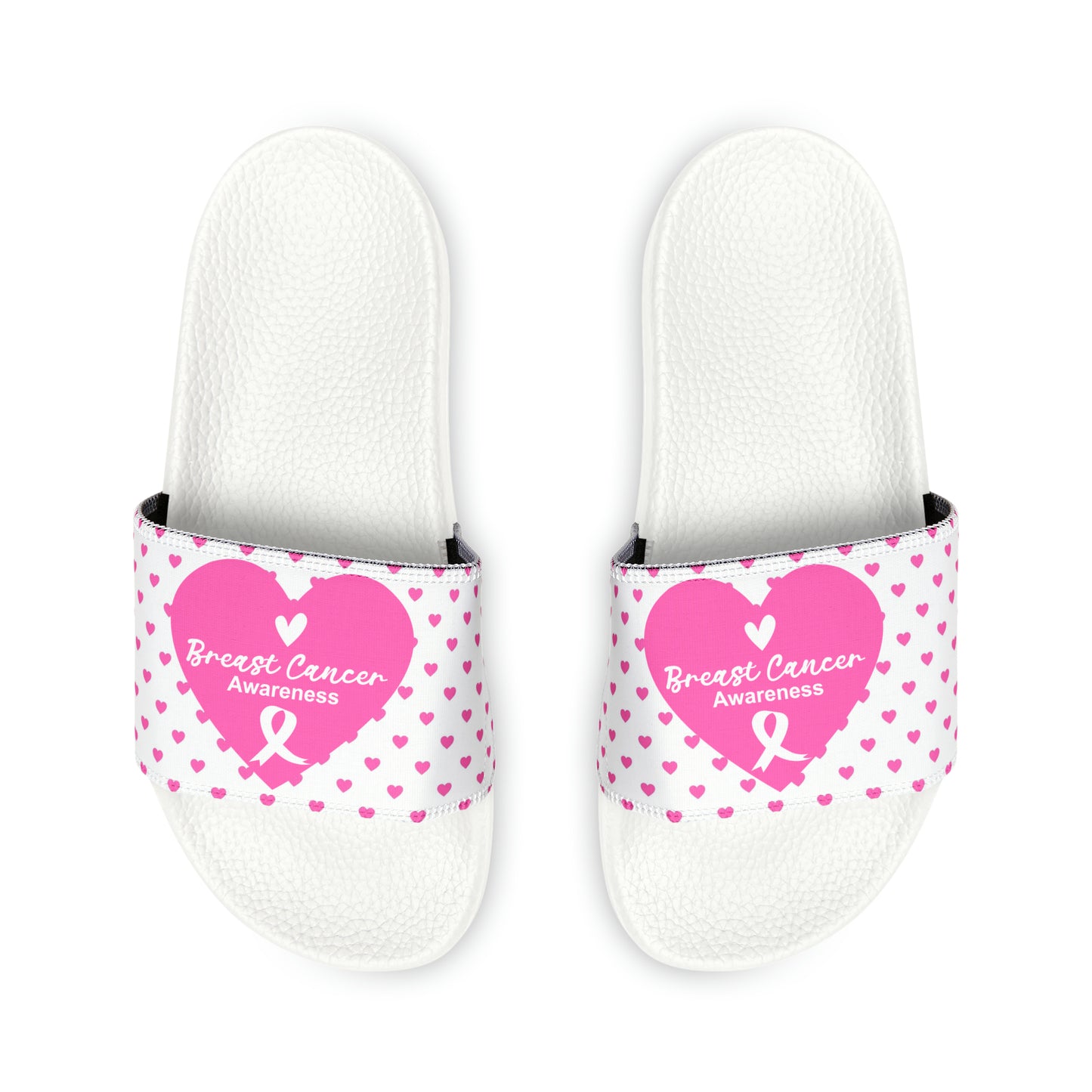 Breast Cancer Women's PU Slide Sandals