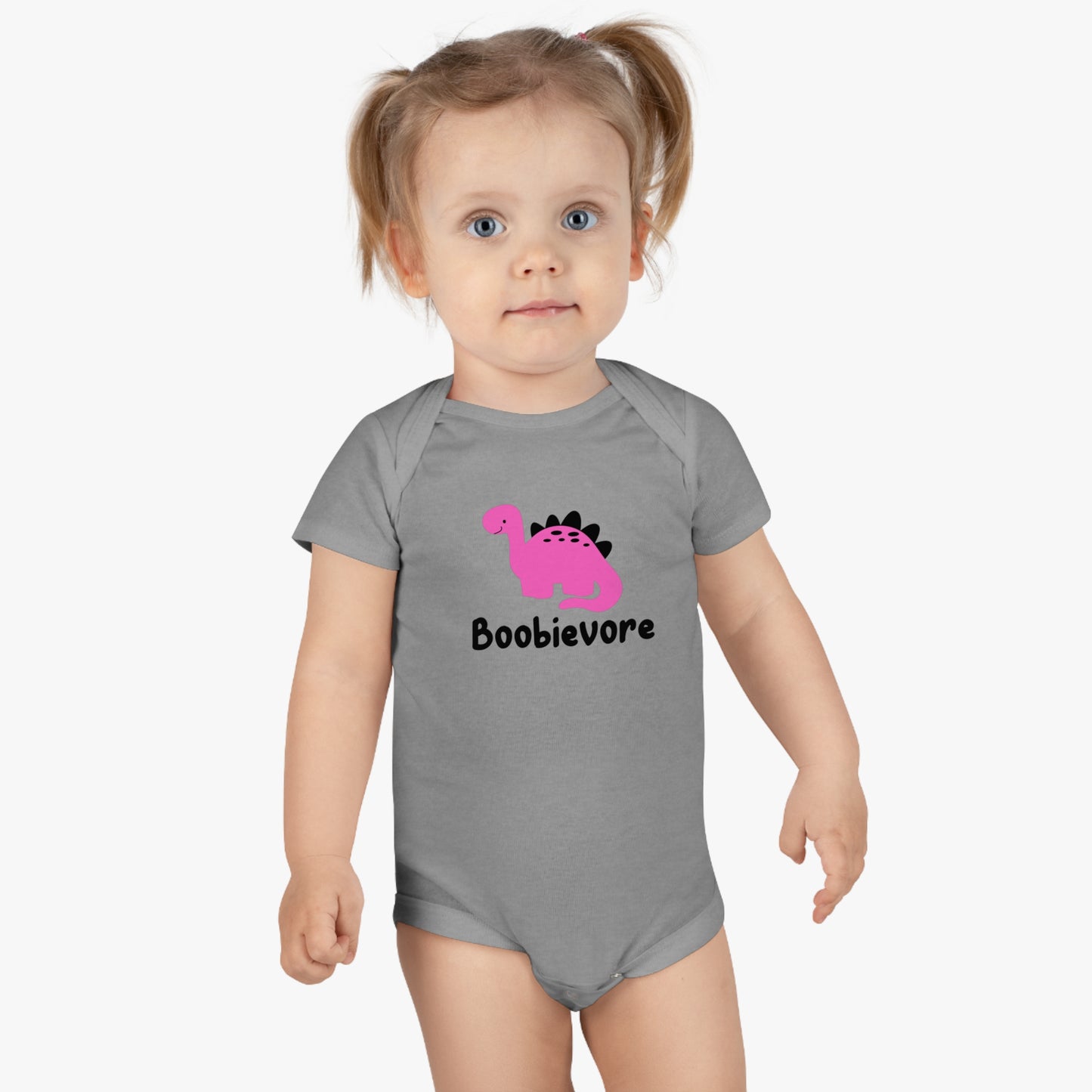 Boobievore Breast Cancer Awareness Onesie, Jumpsuit, Baby Short Sleeve Onesie®