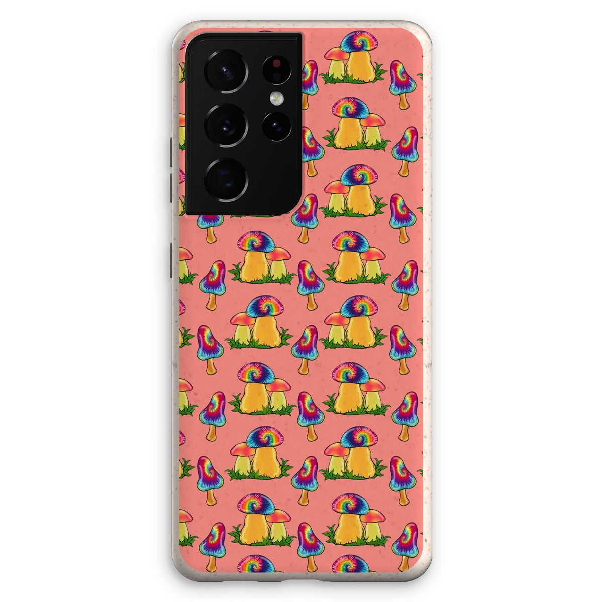 Retro Mushroom Pattern - Pink Eco Phone Case