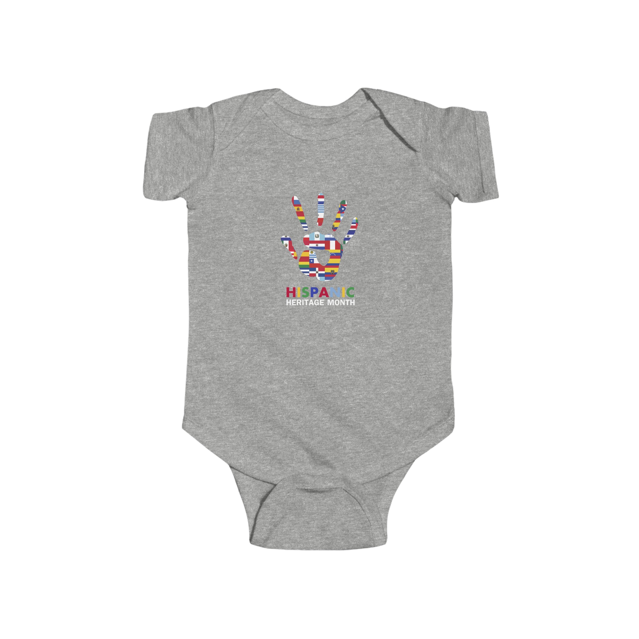 Flag Handprint - Hispanic Heritage Month Infant  Bodysuit