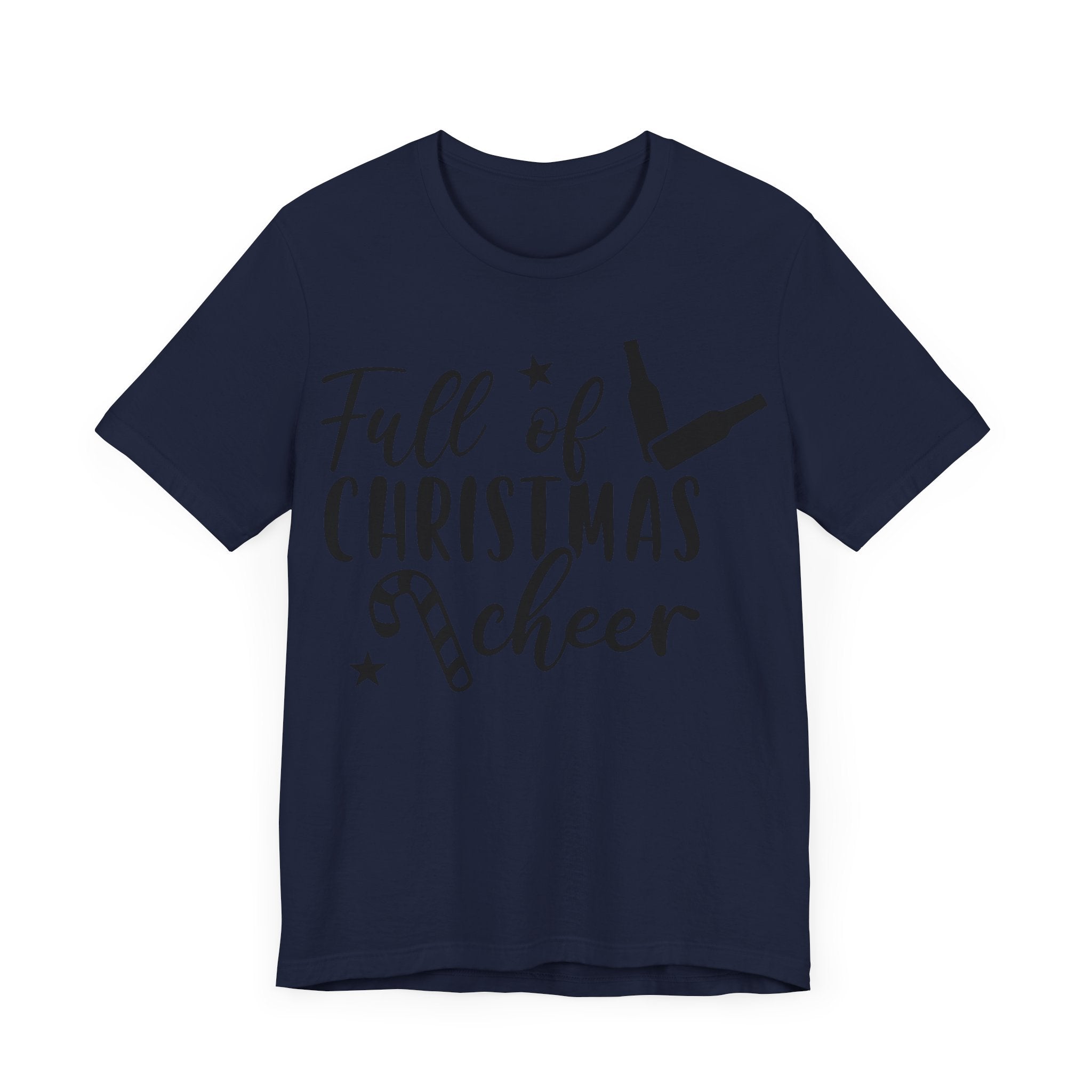 Full of Christmas Cheer & Beer Unisex Jersey Short Sleeve Tee