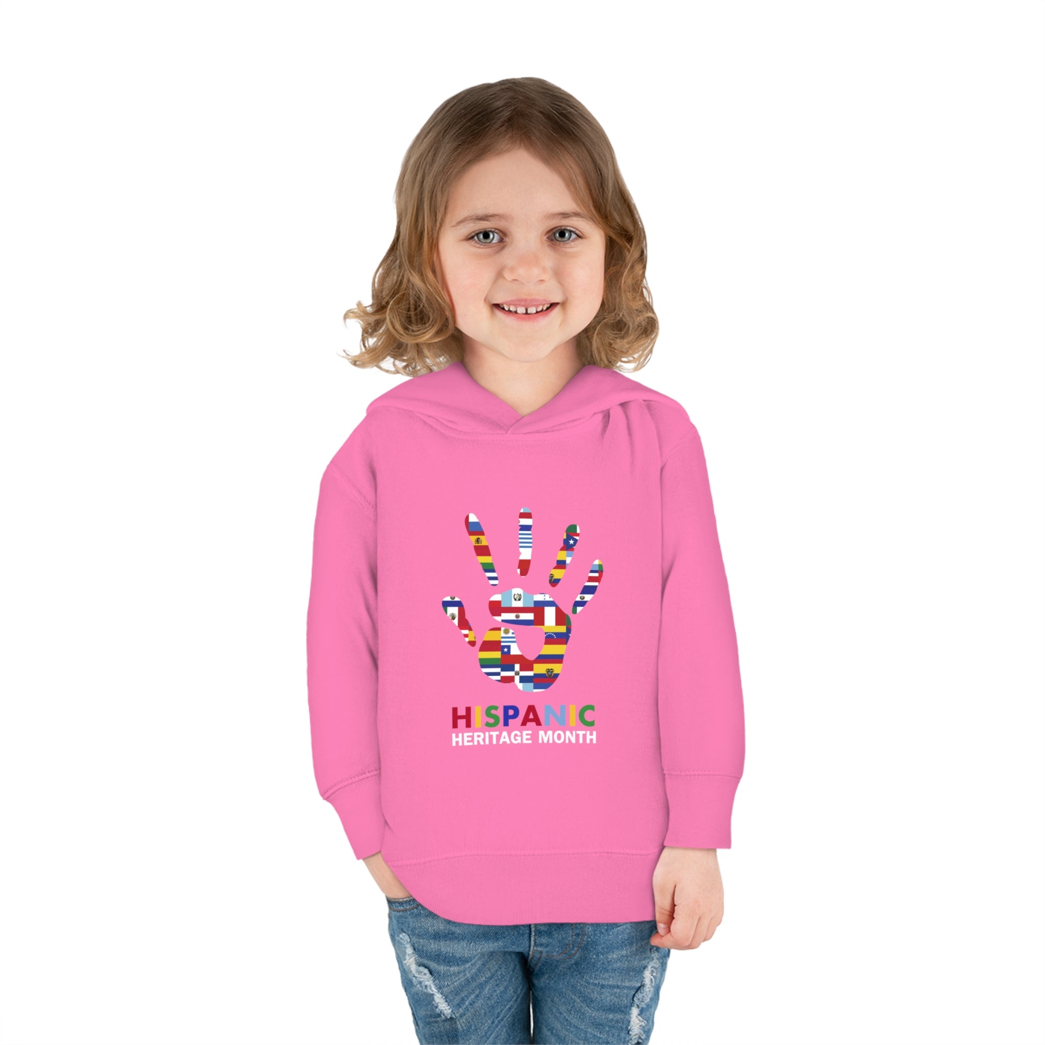 Flag Handprint - Hispanic Heritage Month Toddler Hoodie