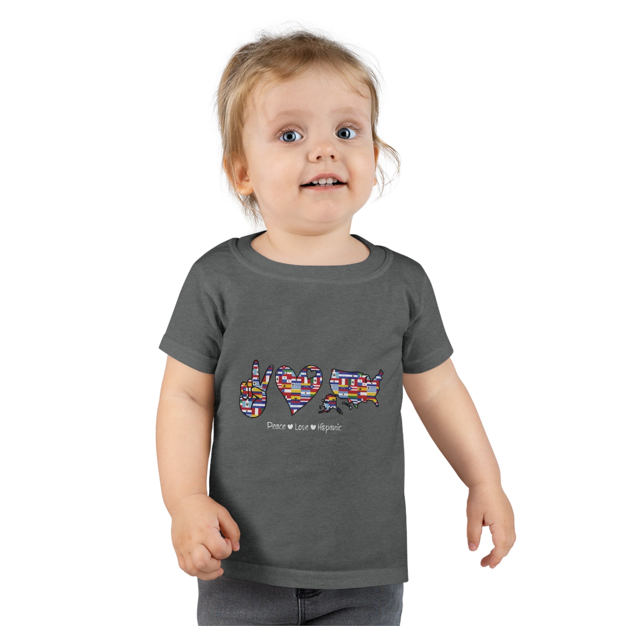 Peace, Love, Hispanic - Hispanic Heritage Month Toddler T-shirt