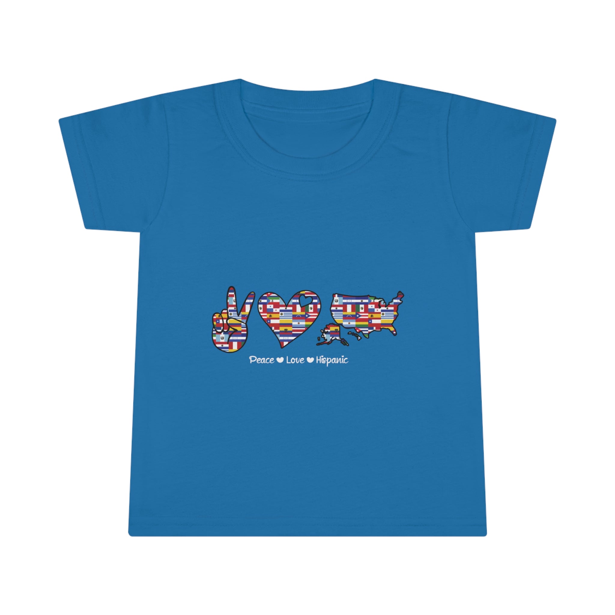 Peace, Love, Hispanic - Hispanic Heritage Month Toddler T-shirt