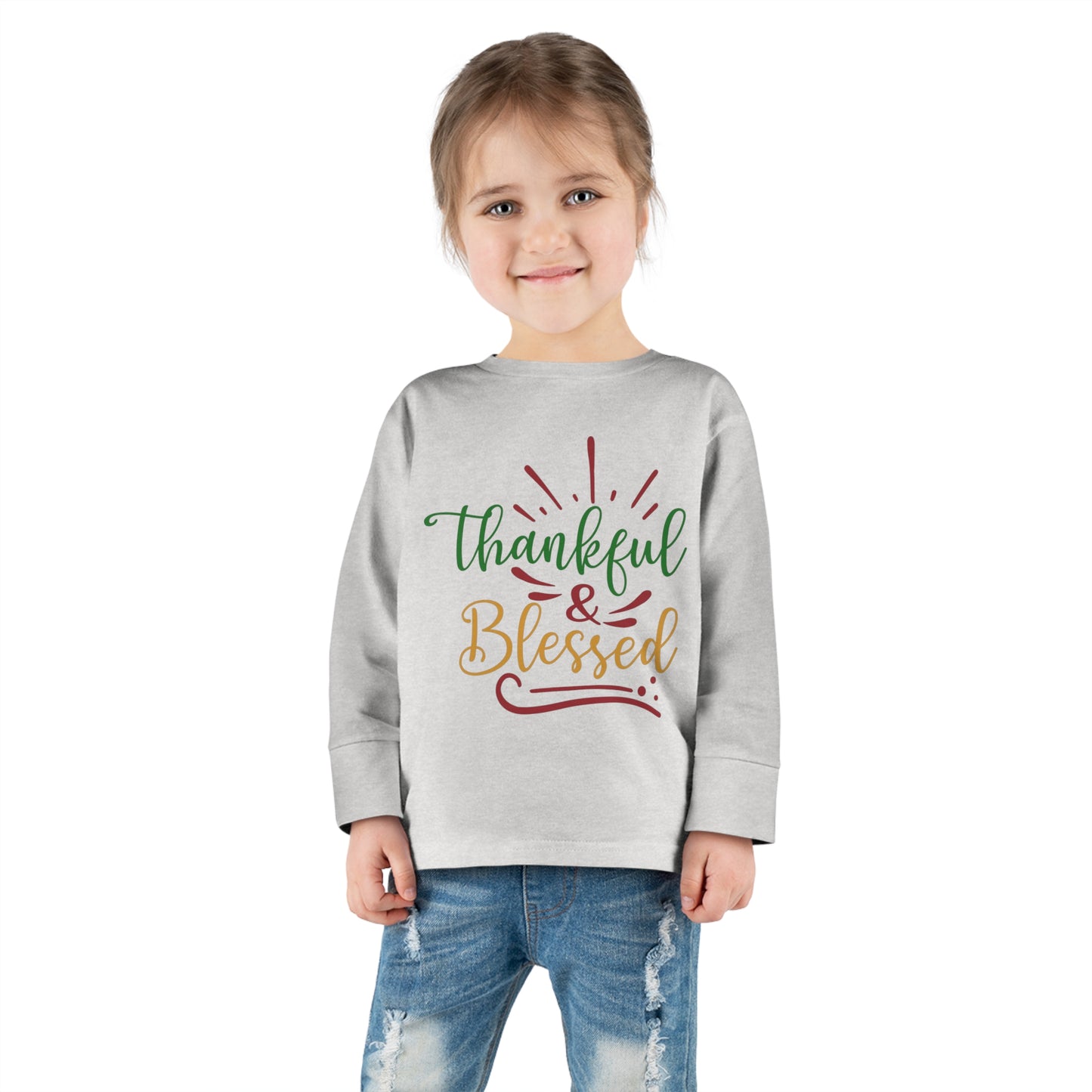 Thankful & Blessed Toddler Long Sleeve Tee