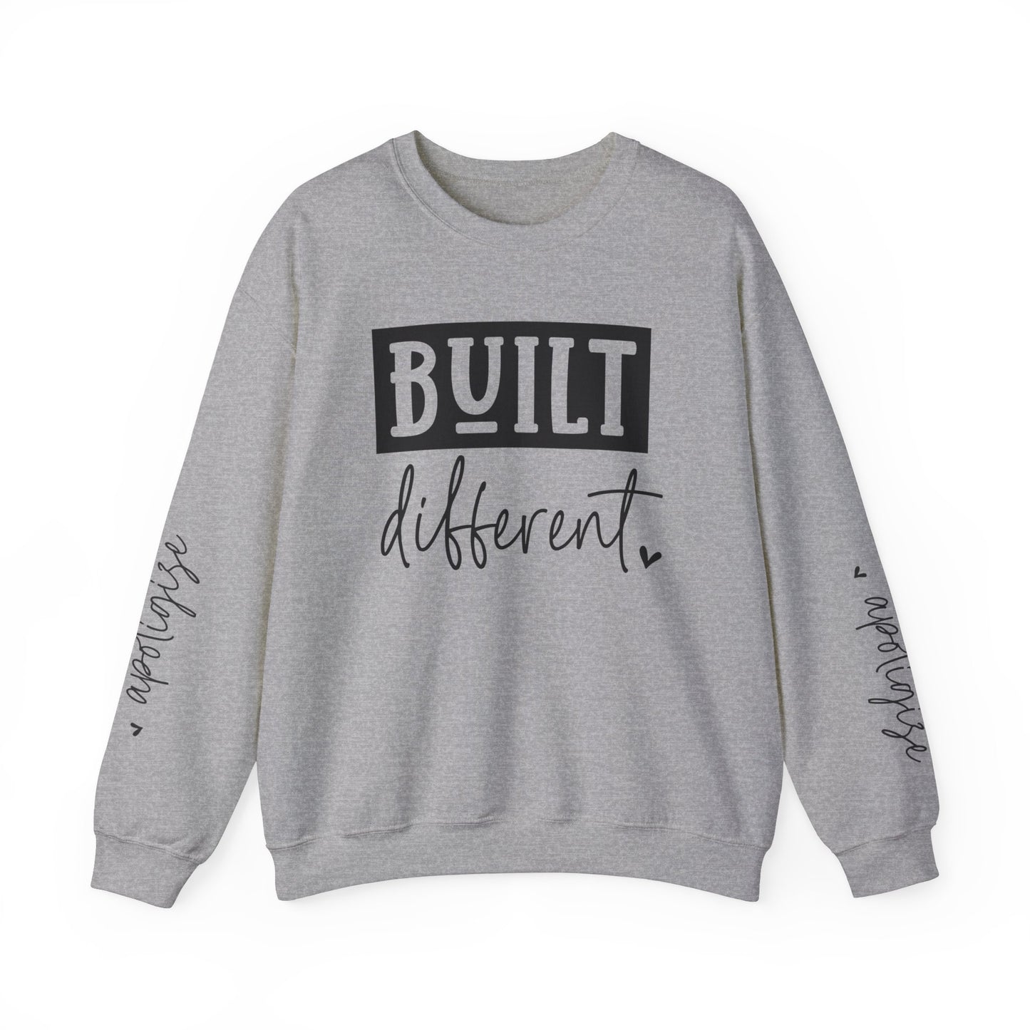 Built Different & Don't Apologise, Unisex Heavy Blend™ Crewneck Sweatshirt