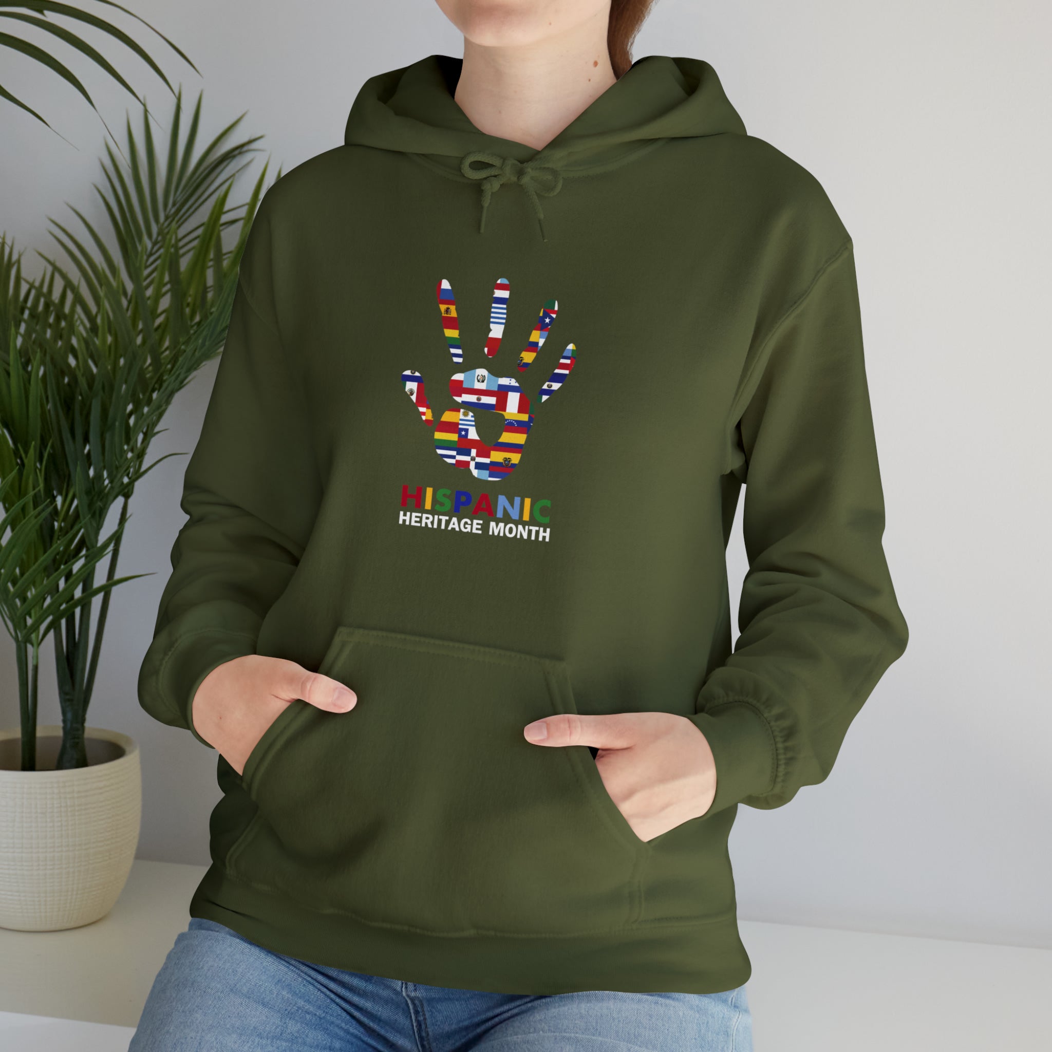 Flag Handprint - Hispanic Heritage Month Unisex Hoodie