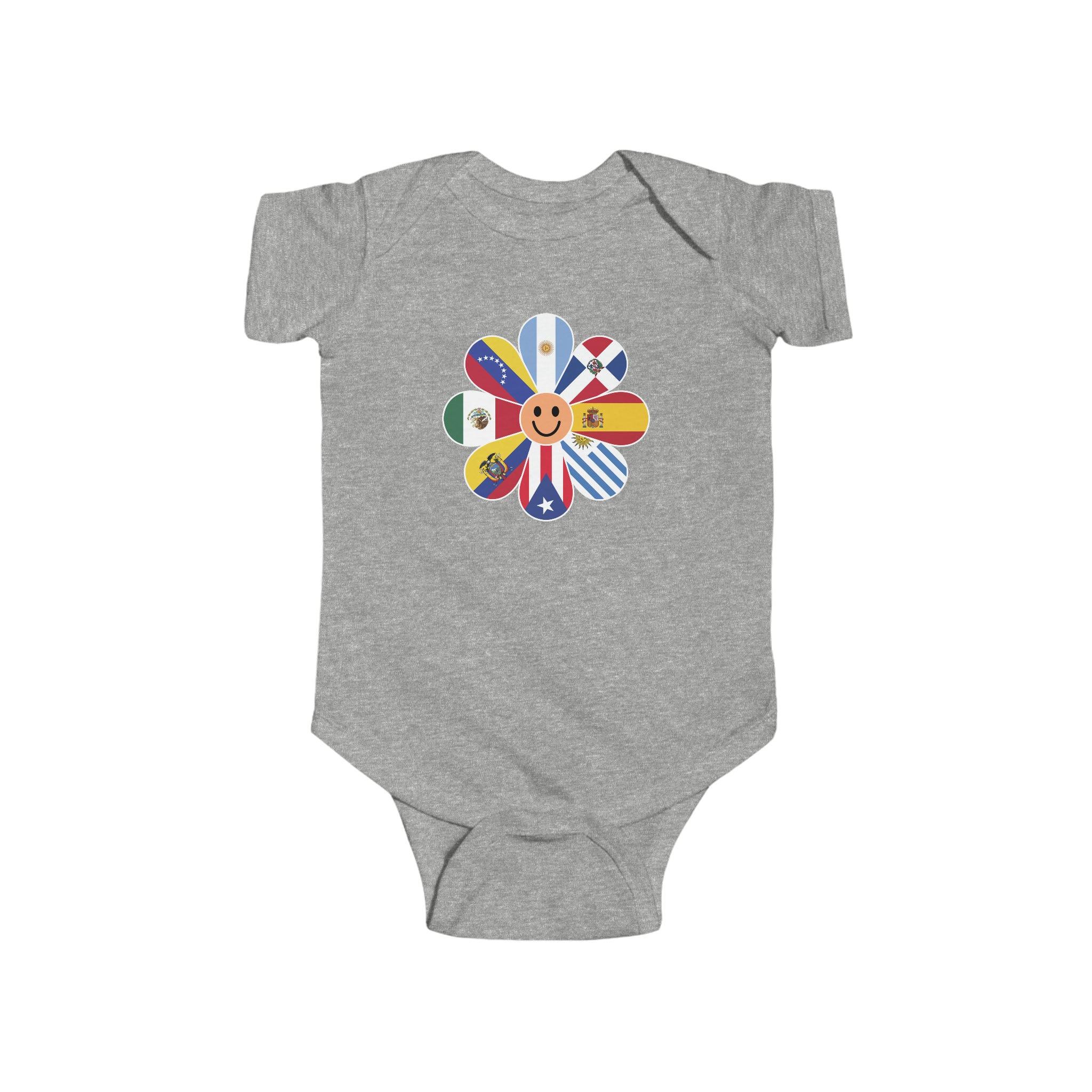 Flag Flower - Hispanic Heritage Month Infant  Bodysuit