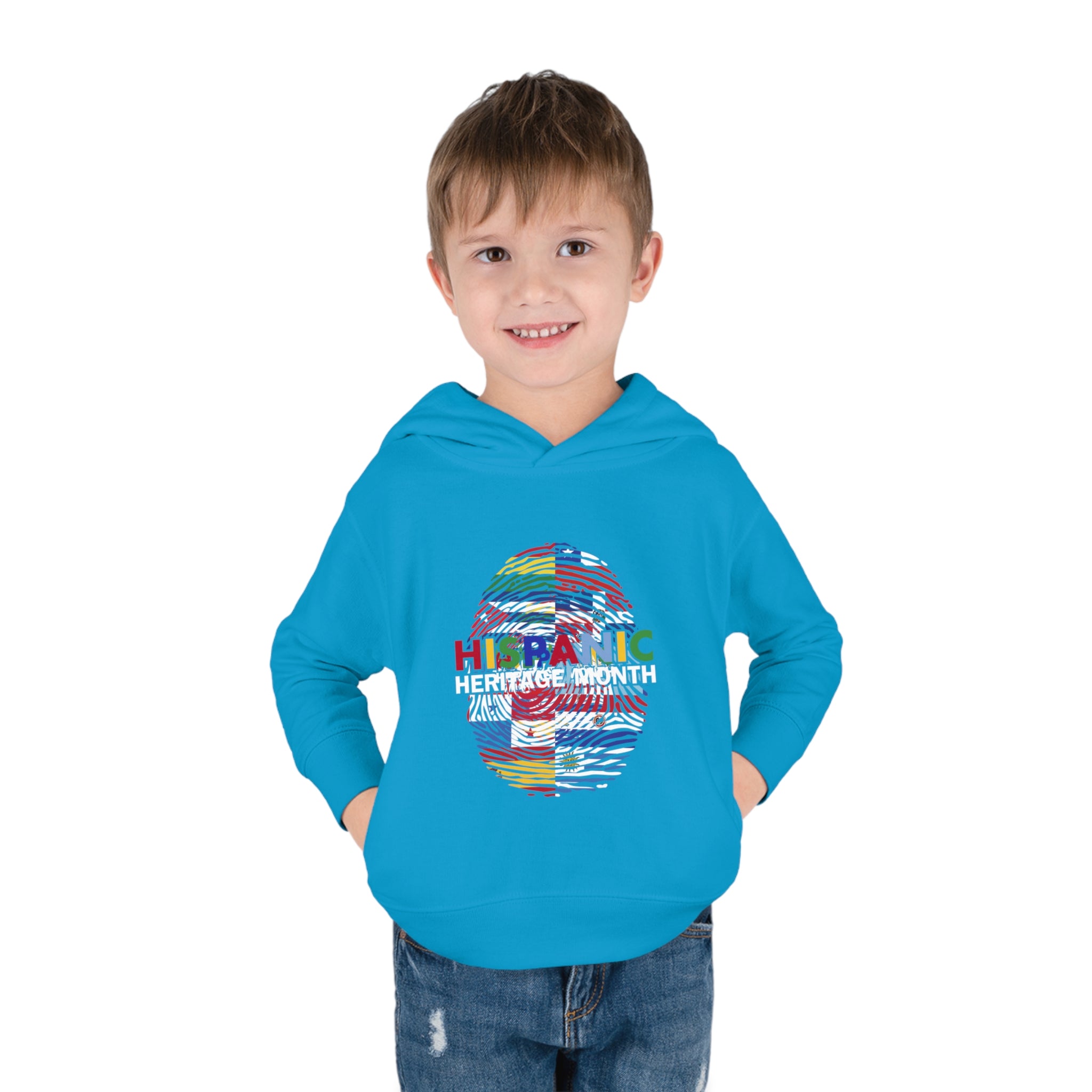 Flag Fingerprint - Hispanic Heritage Month Toddler Hoodie