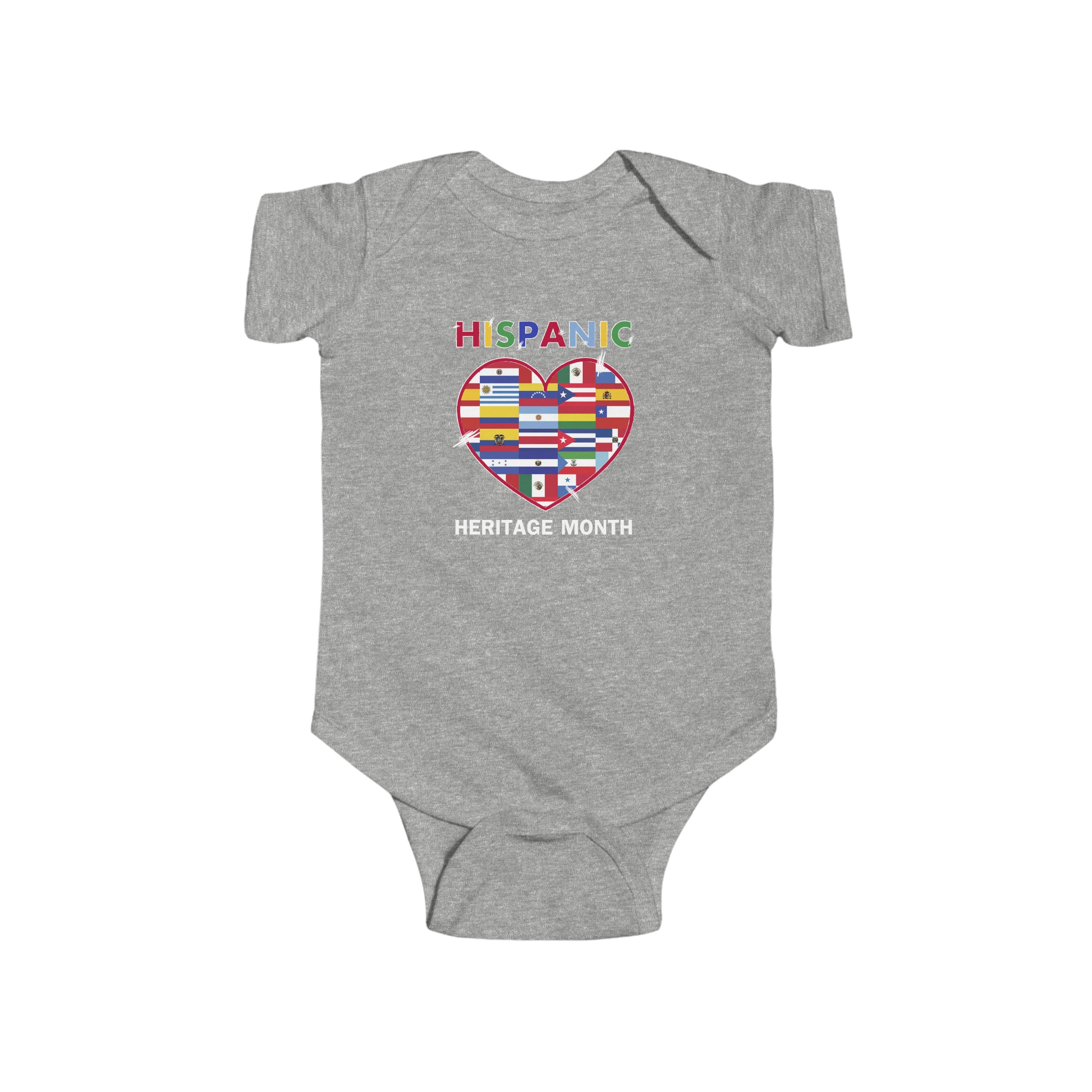 Flag Heart - Hispanic Heritage Month Infant  Bodysuit