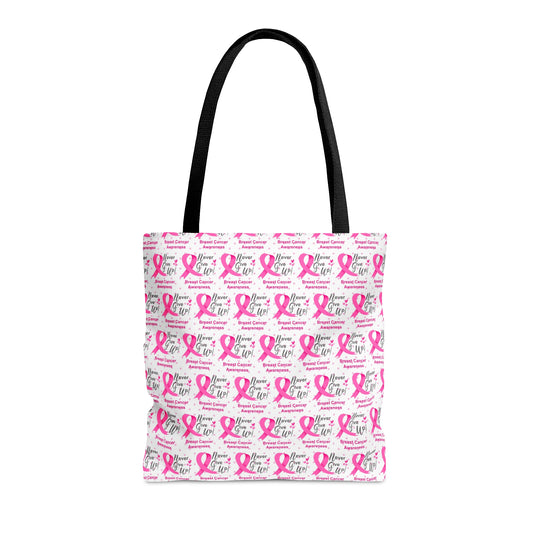 Never Give Up Pink Breast Cancer Awareness Tote Bag