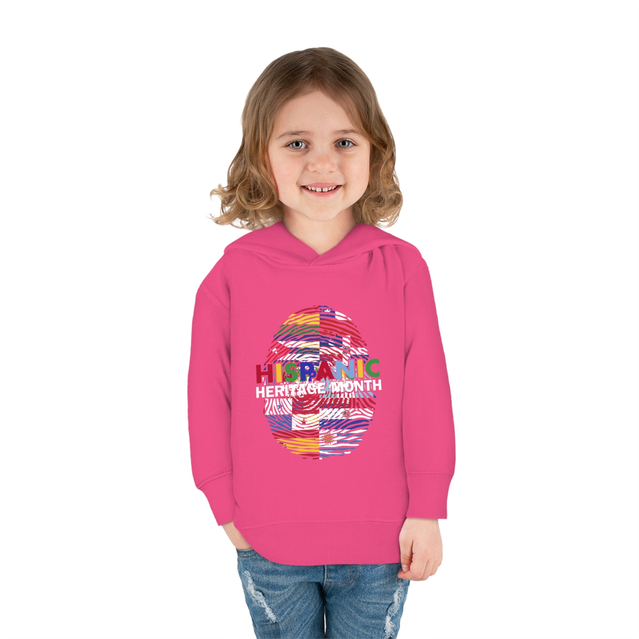 Flag Fingerprint - Hispanic Heritage Month Toddler Hoodie