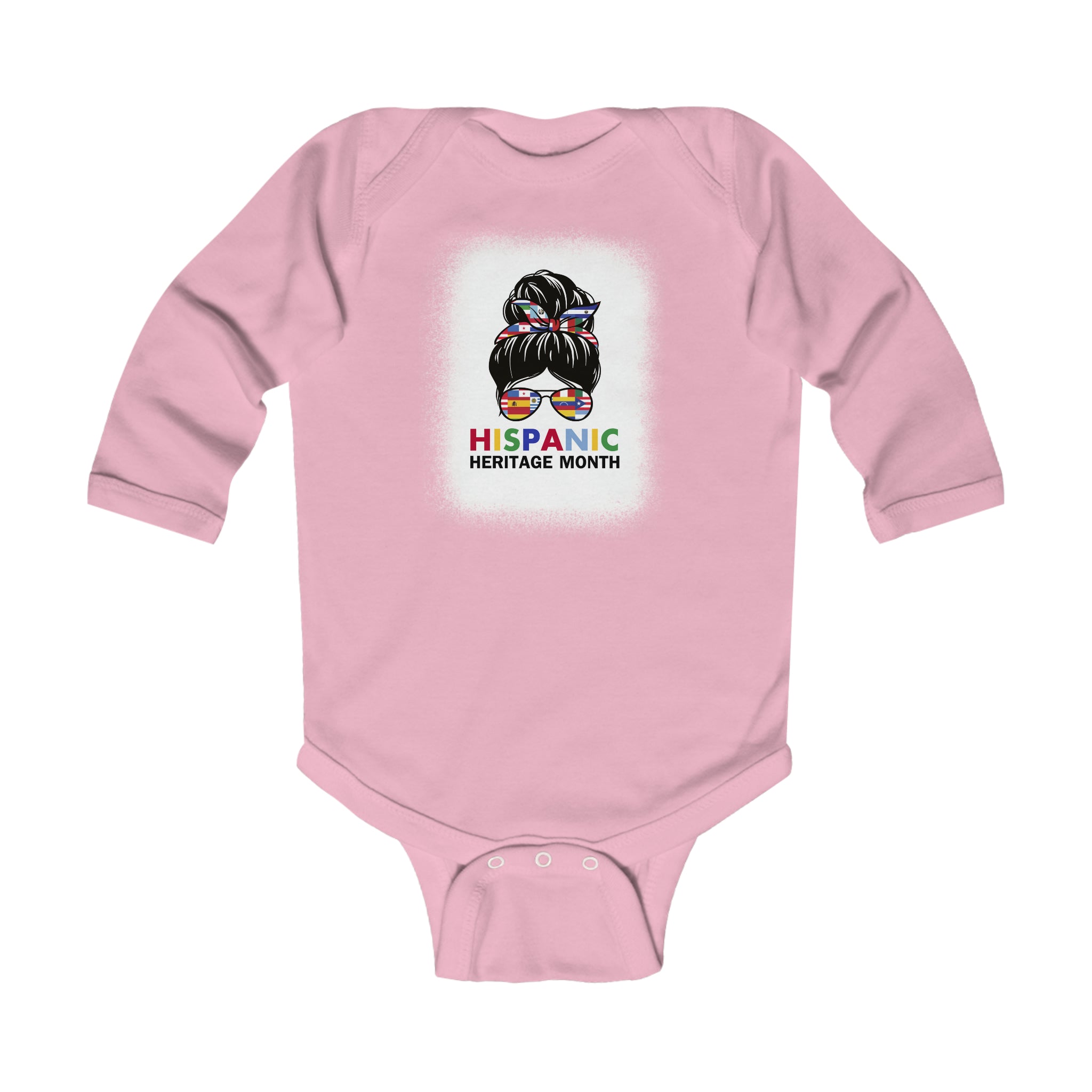 Messy Bun Mama - Hispanic Heritage Month Infant Long Sleeve Bodysuit