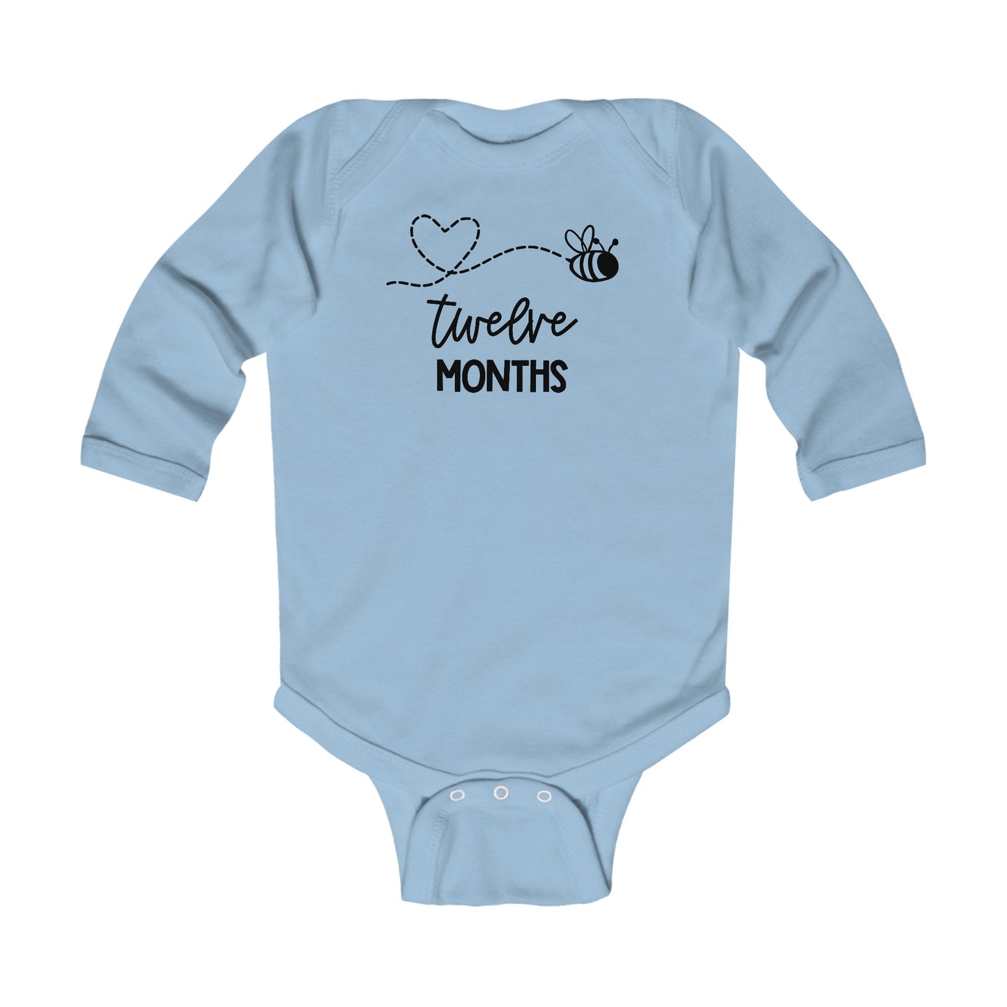 Twelve Months, Twelve Months Old, 12 months, 1 year old, Month Milestones, Baby Milestones, Infant Long Sleeve Bodysuit