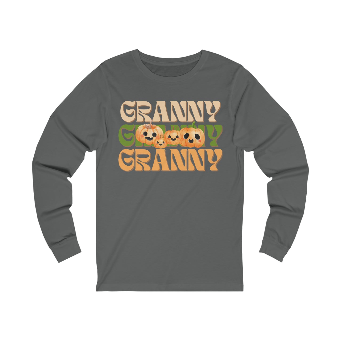 Granny Pumpkin Unisex Jersey Long Sleeve Tee