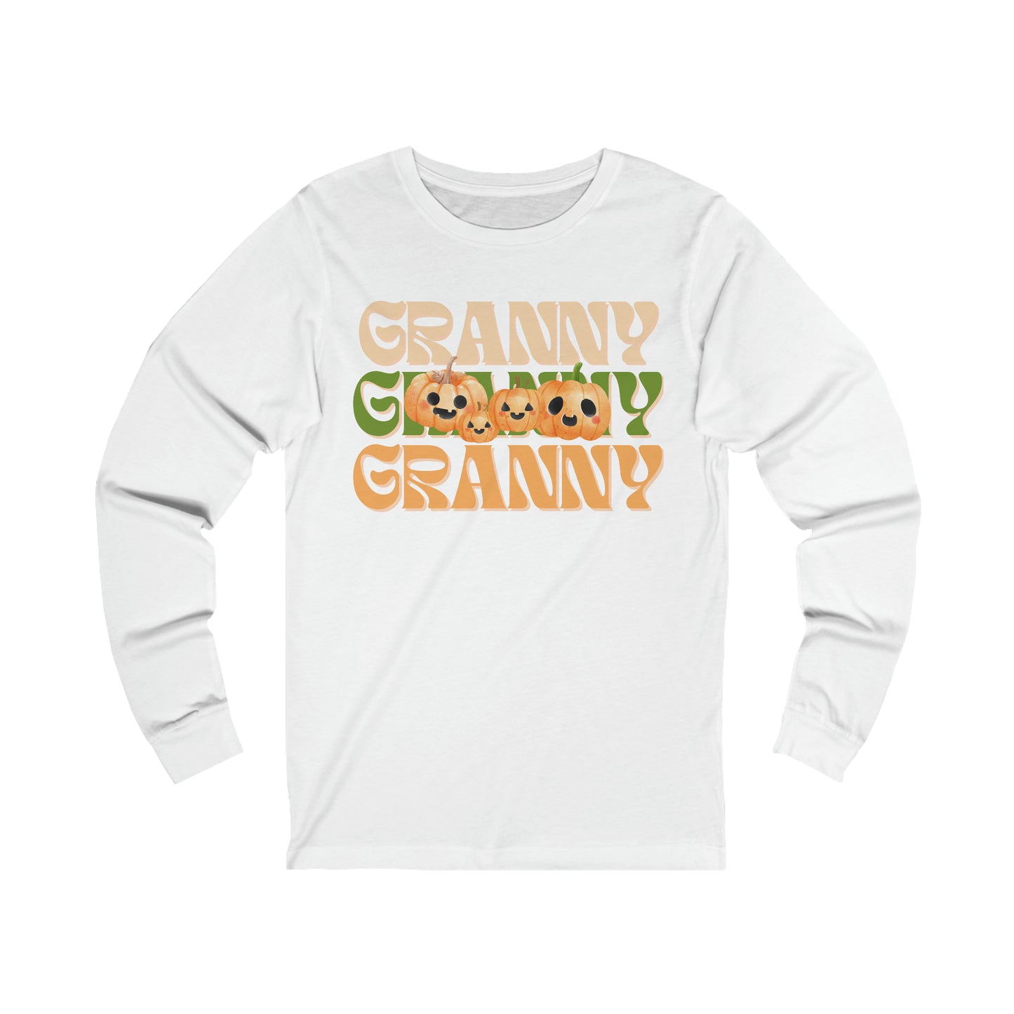 Granny Pumpkin Unisex Jersey Long Sleeve Tee