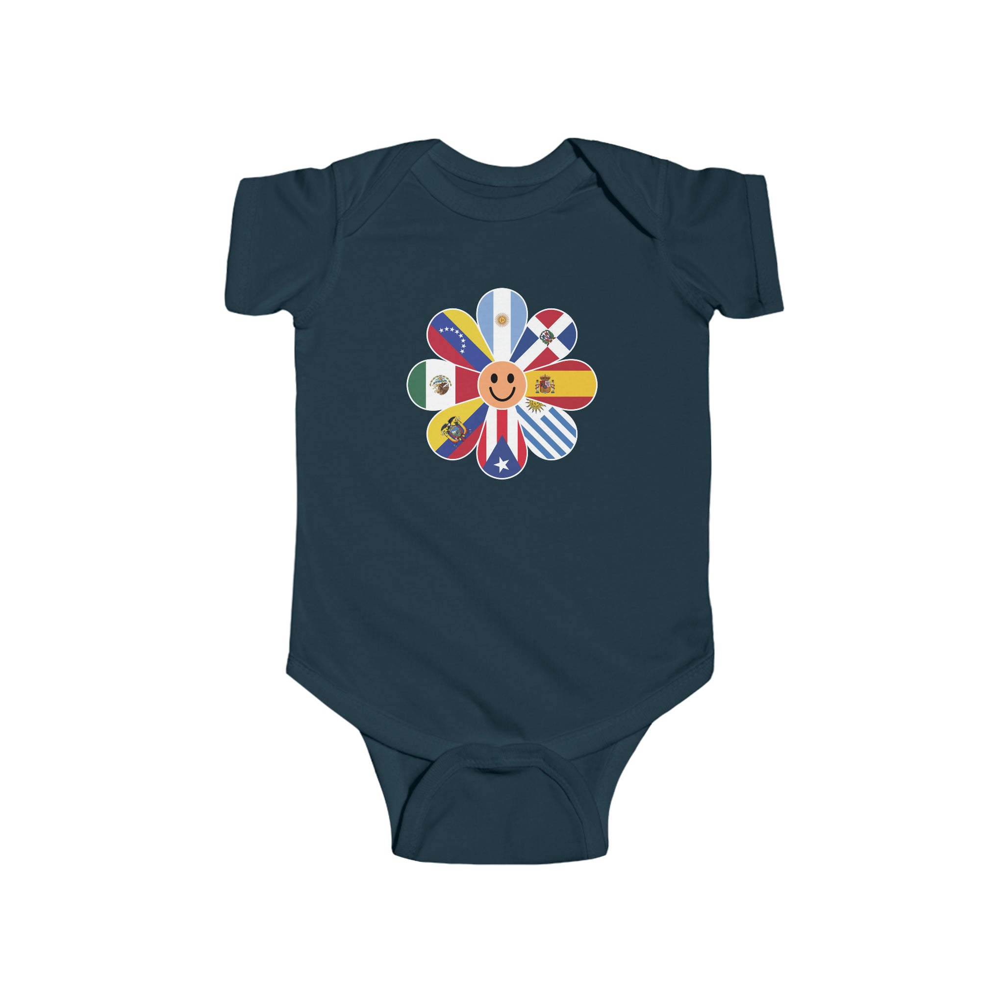 Flag Flower - Hispanic Heritage Month Infant  Bodysuit