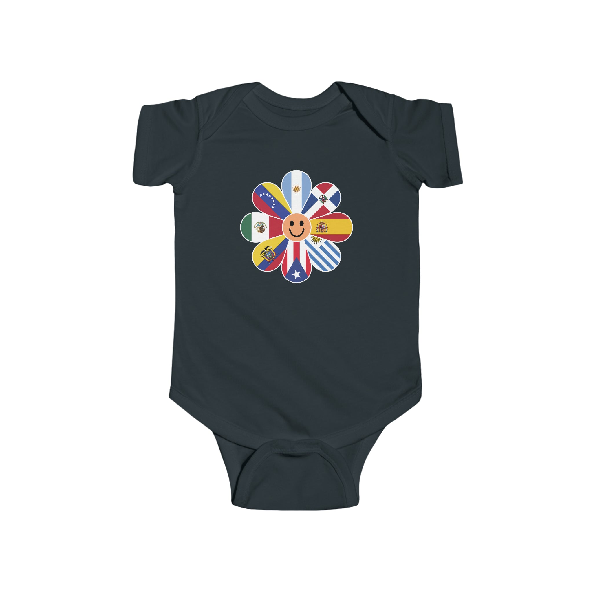Flag Flower - Hispanic Heritage Month Infant  Bodysuit