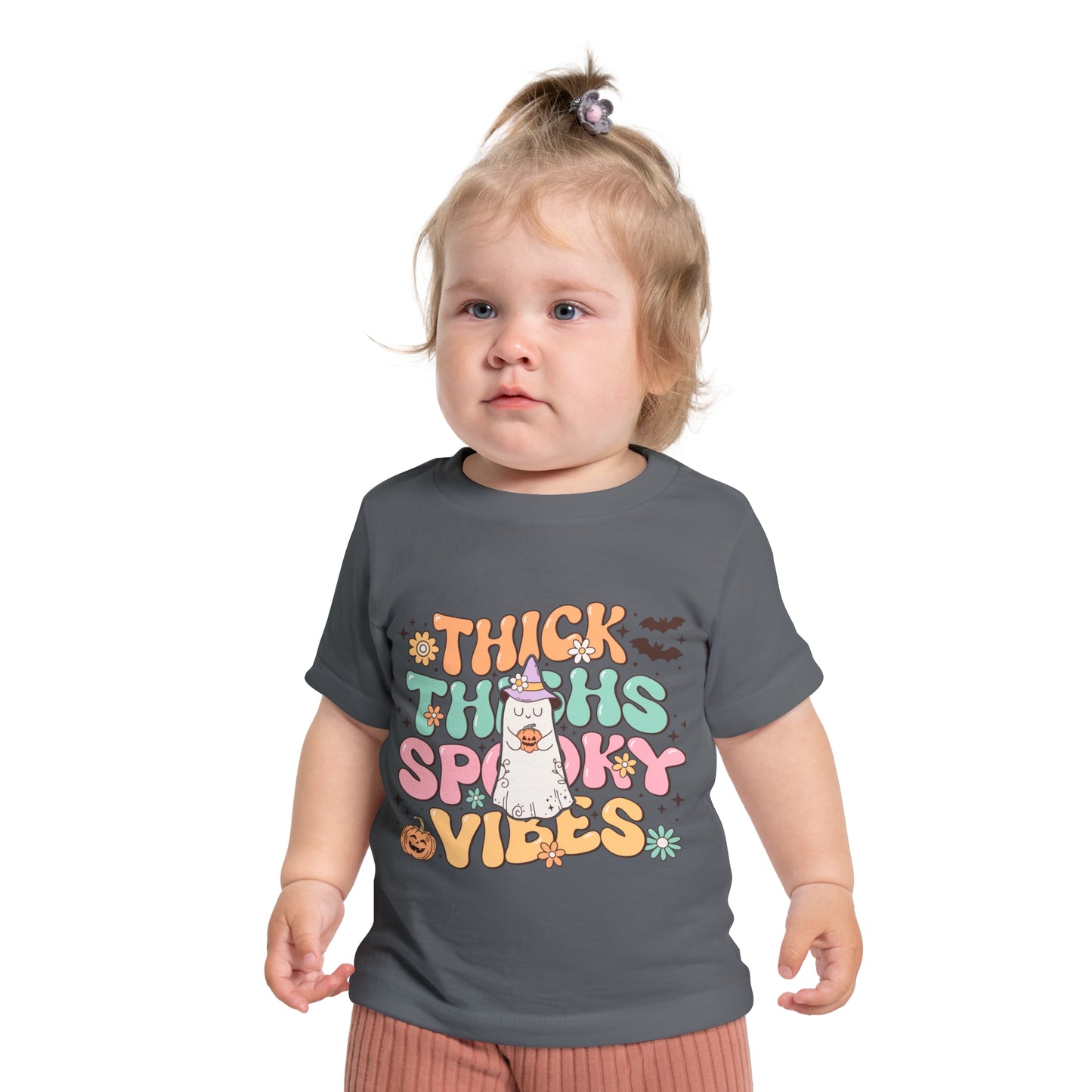 Thick Thighs Spooky Vibes Baby Short Sleeve T-Shirt