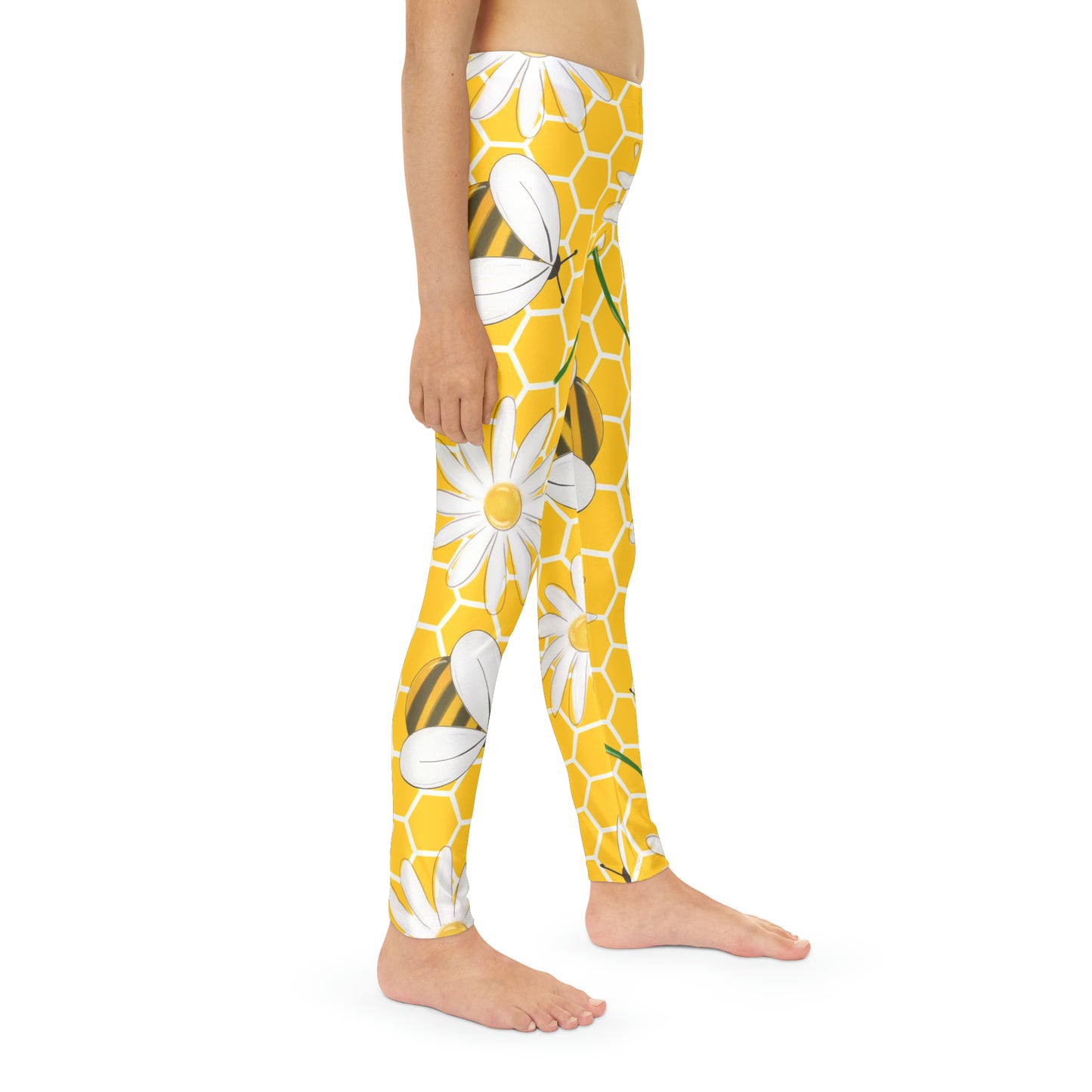 Bees & Daisies Youth Full-Length Leggings