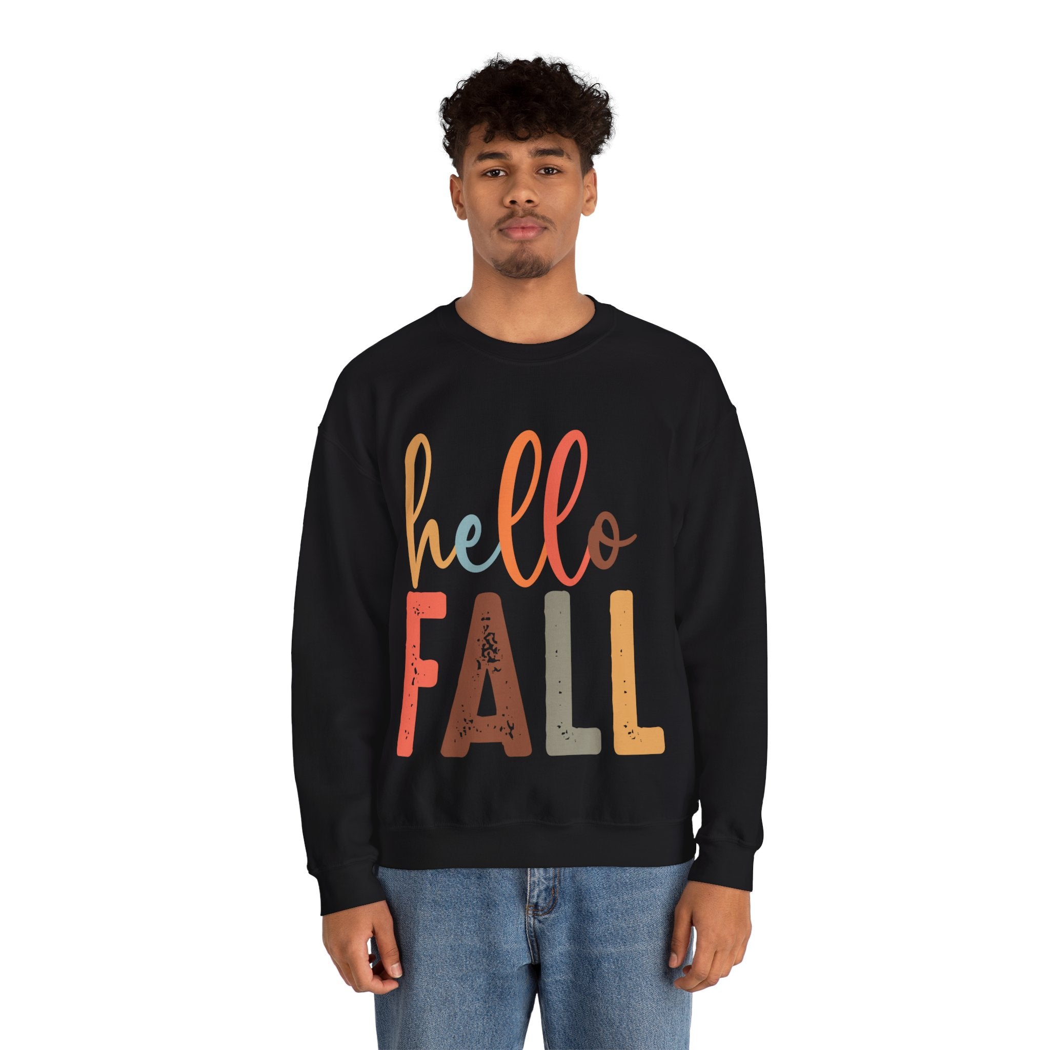 Hello Fall, Hellow Fall Sweatshirt,  Unisex Heavy Blend™ Crewneck Sweatshirt