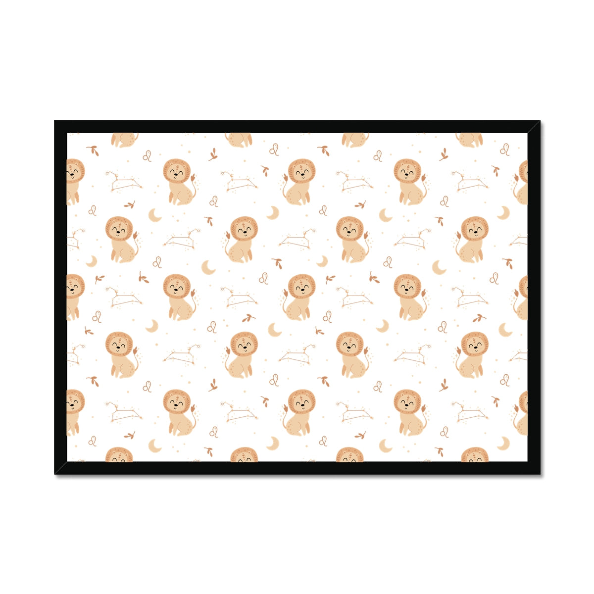 Leo Pattern Framed Print