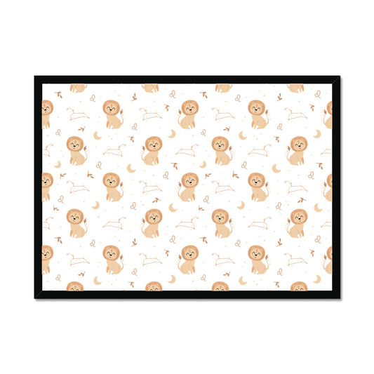 Leo Pattern Framed Print