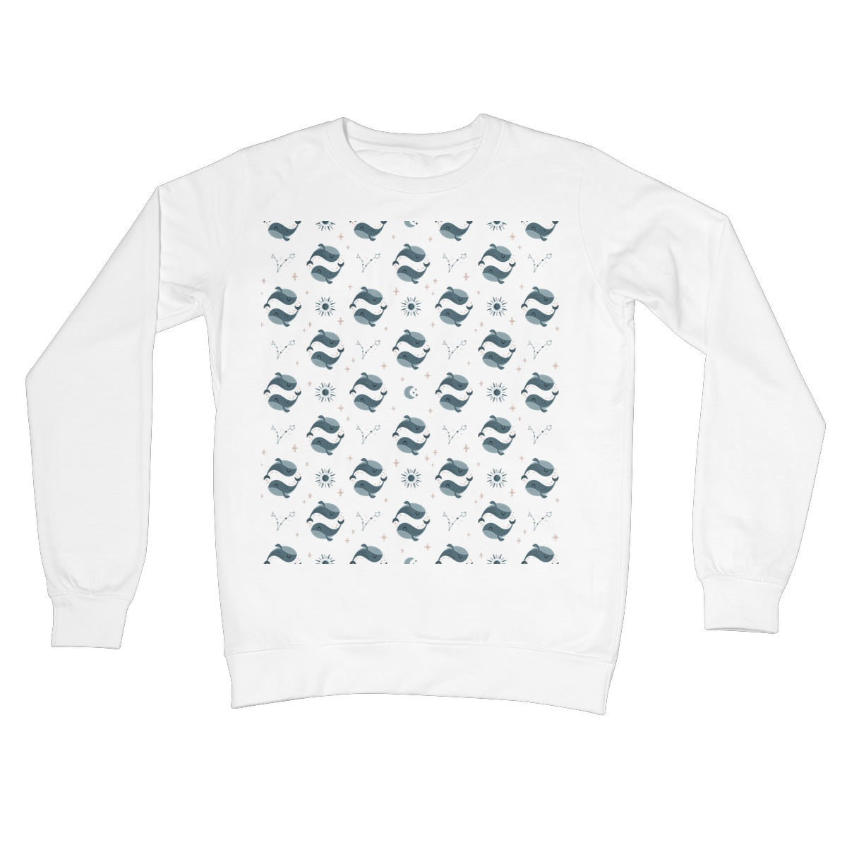 Pisces Pattern Crew Neck Sweatshirt