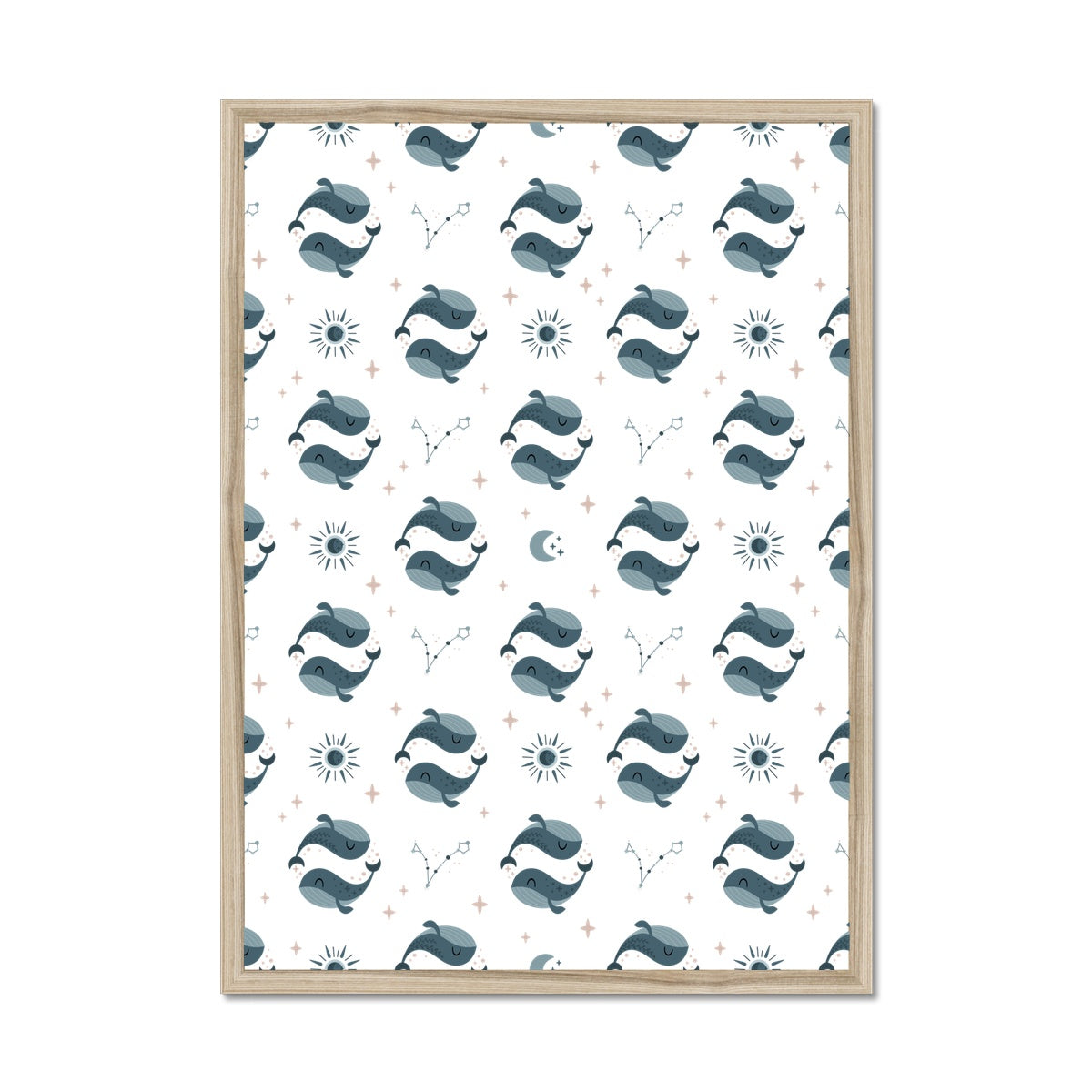 Pisces Pattern Framed Print