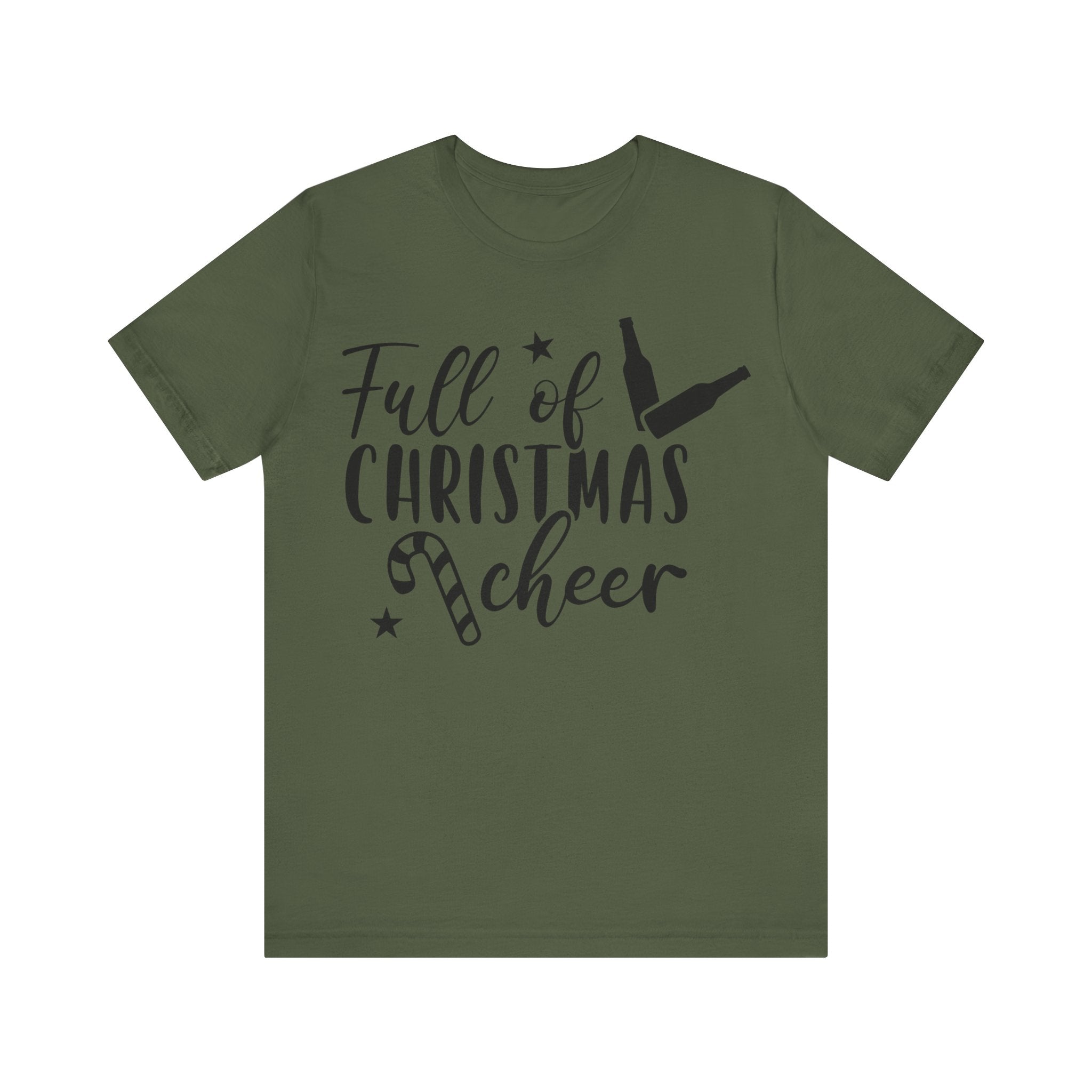 Full of Christmas Cheer & Beer Unisex Jersey Short Sleeve Tee