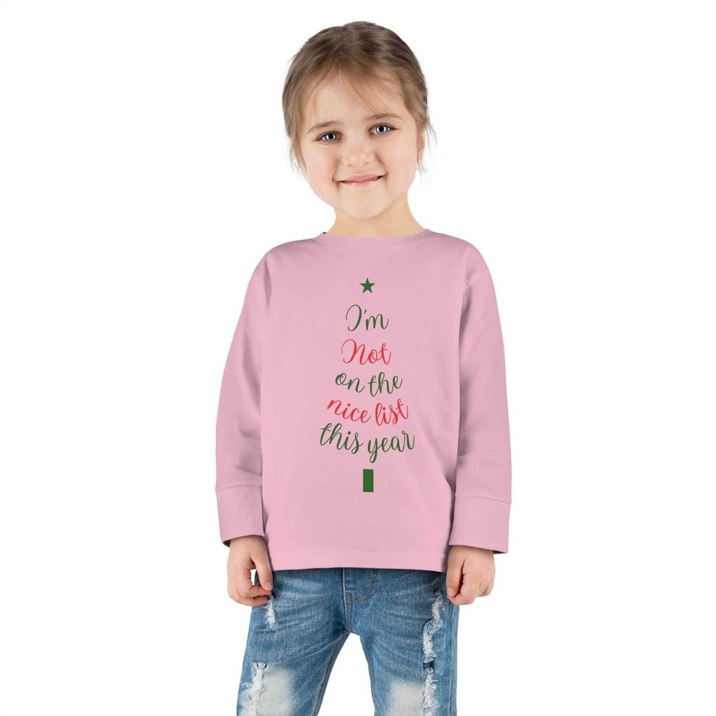 I'm Not on The Nice List This Year Toddler Long Sleeve Tee