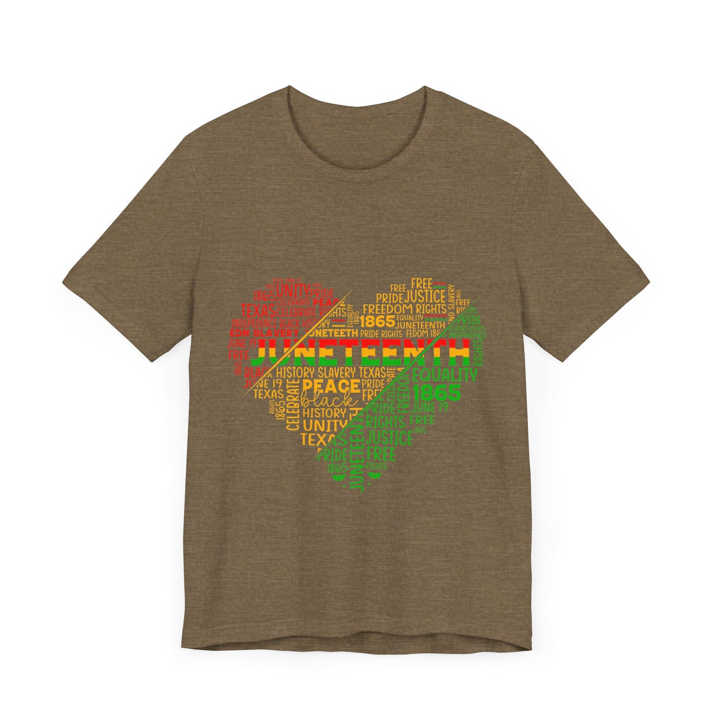 Juneteenth Heart Shirt, Juneteenth shirt unisex, Black Culture, Black History, Black Lives Matter Tee, Juneteenth T-Shirt, Free-ish Shirt, Unisex Jersey Short Sleeve Tee