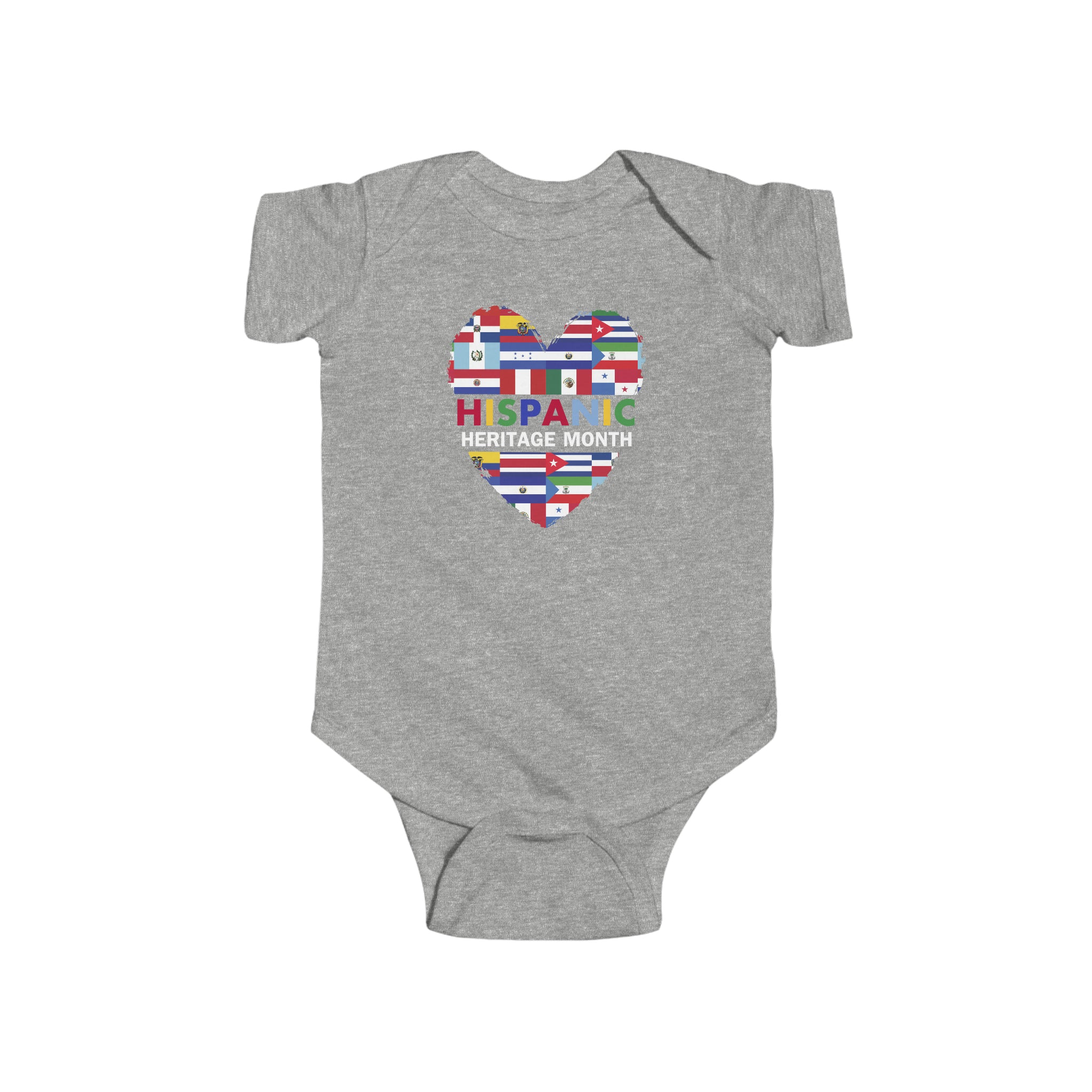 Heart Flags - Hispanic Heritage Month Infant  Bodysuit