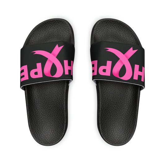 Breast Cancer Women's PU Slide Sandals