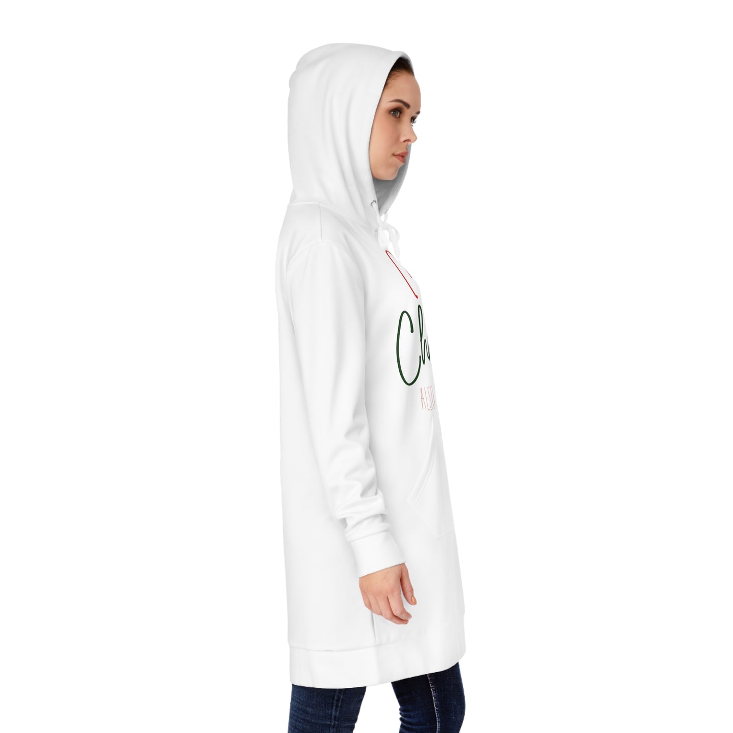 Merry Christmas - Also I'm Pregnant Women's Hoodie Dress (AOP)