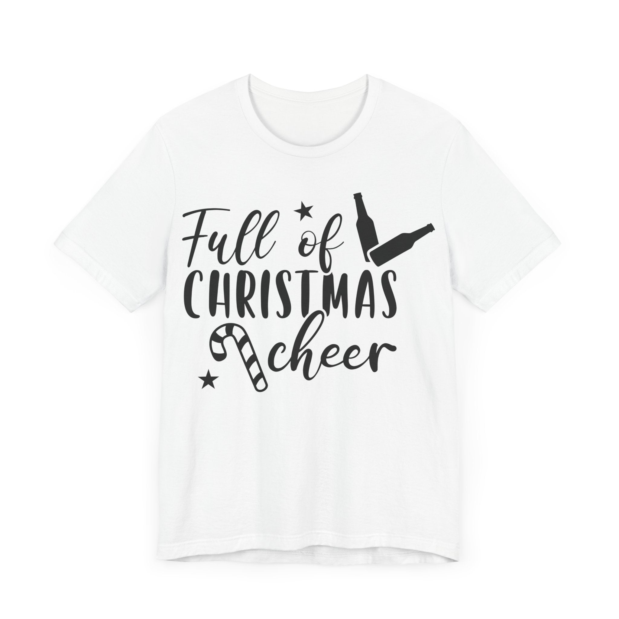 Full of Christmas Cheer & Beer Unisex Jersey Short Sleeve Tee